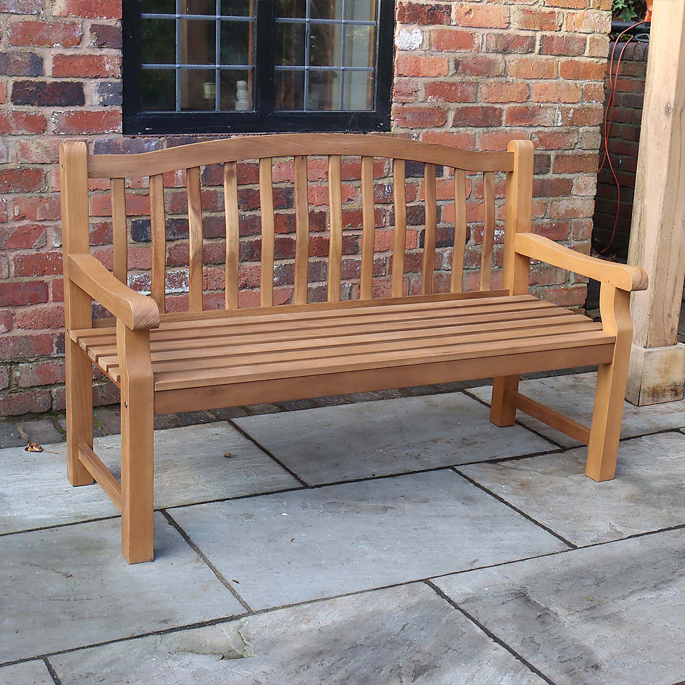 A.Mir Lytham Outdoor 3 Seater Dining Bench