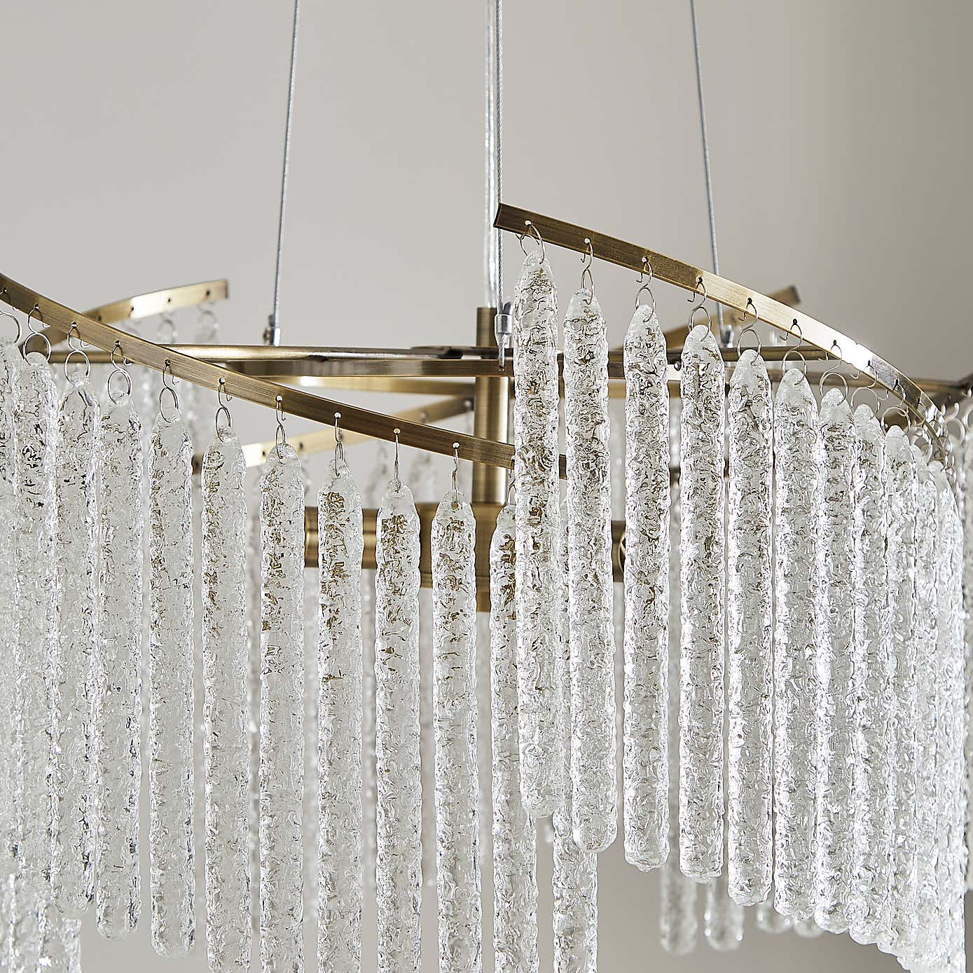 Spiralia 3 Light Glass Ceiling Light