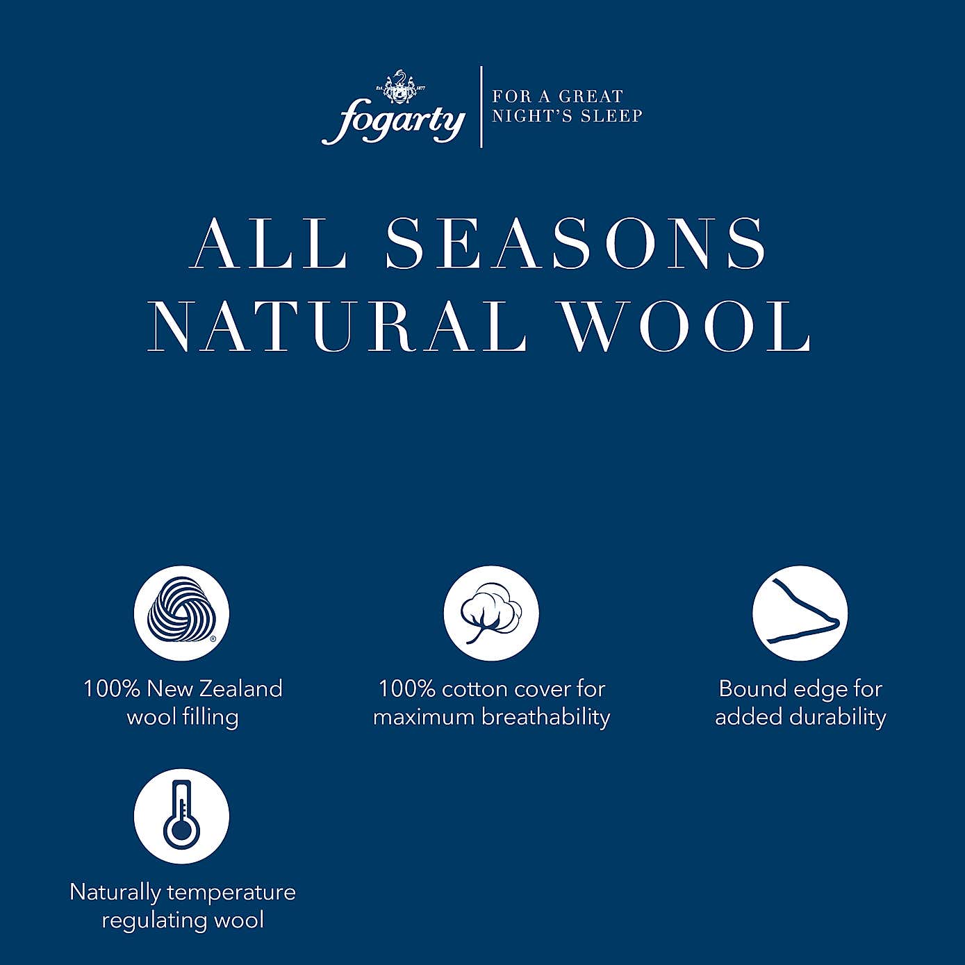 Fogarty Unbleached Wool Duvet