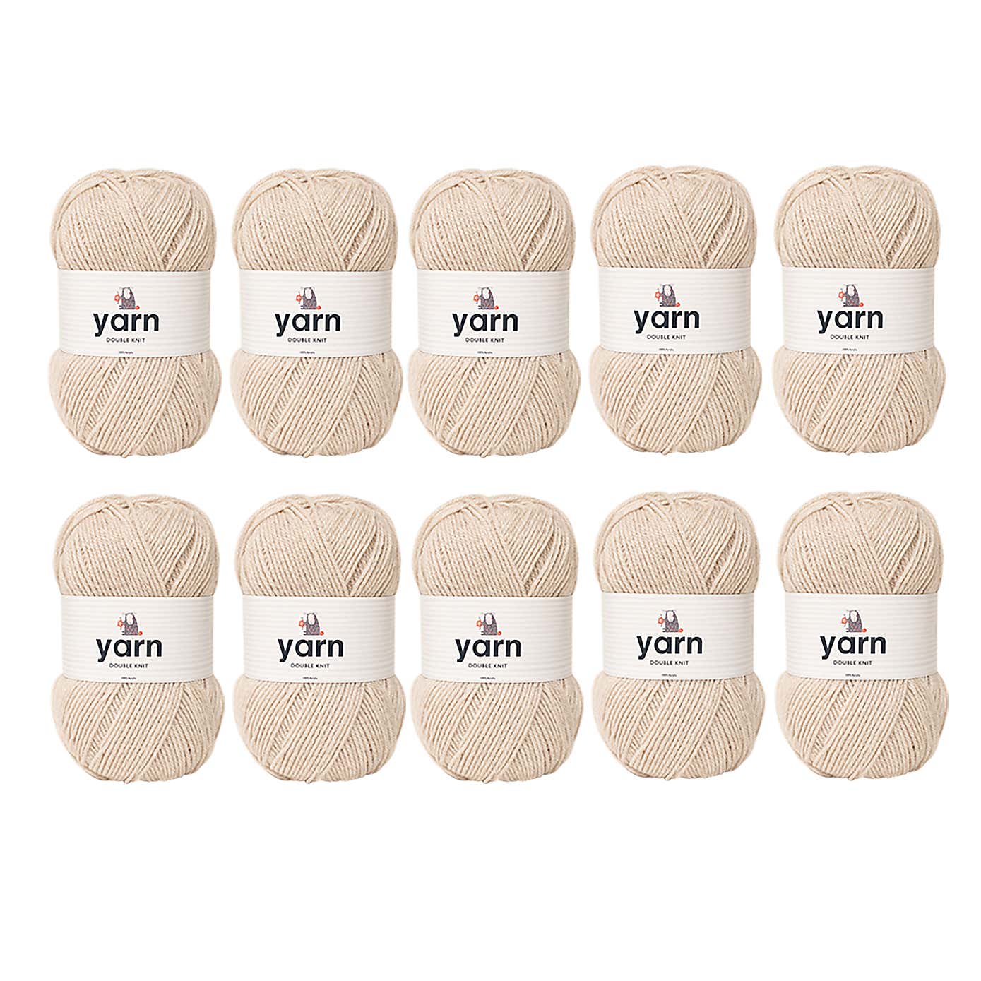 Pack of 10 DK Yarn 100g Balls