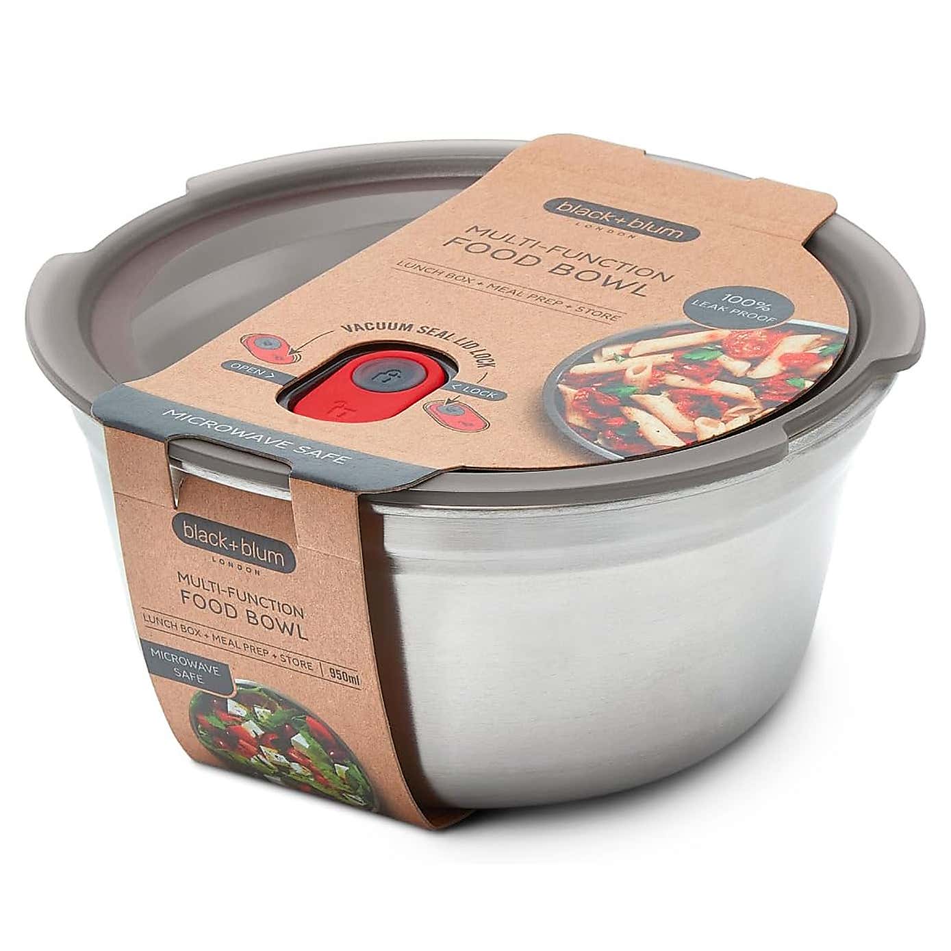 Black and Blum Steel Food Bowl