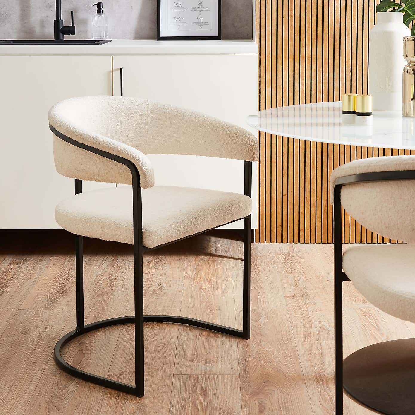 Zena Boucle Dining Chair