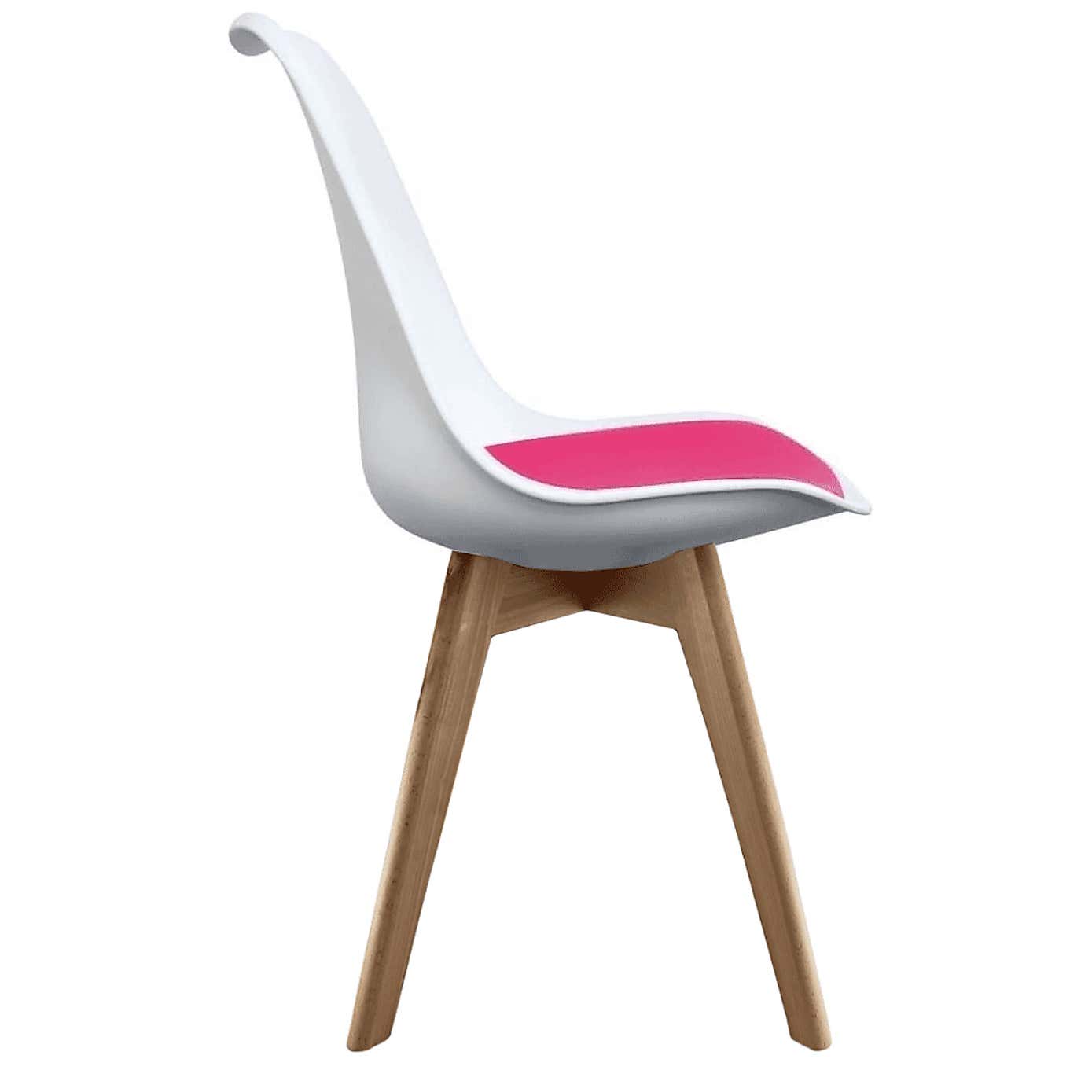 Fusion Living Soho White Plastic Dining Chair with Squared Legs