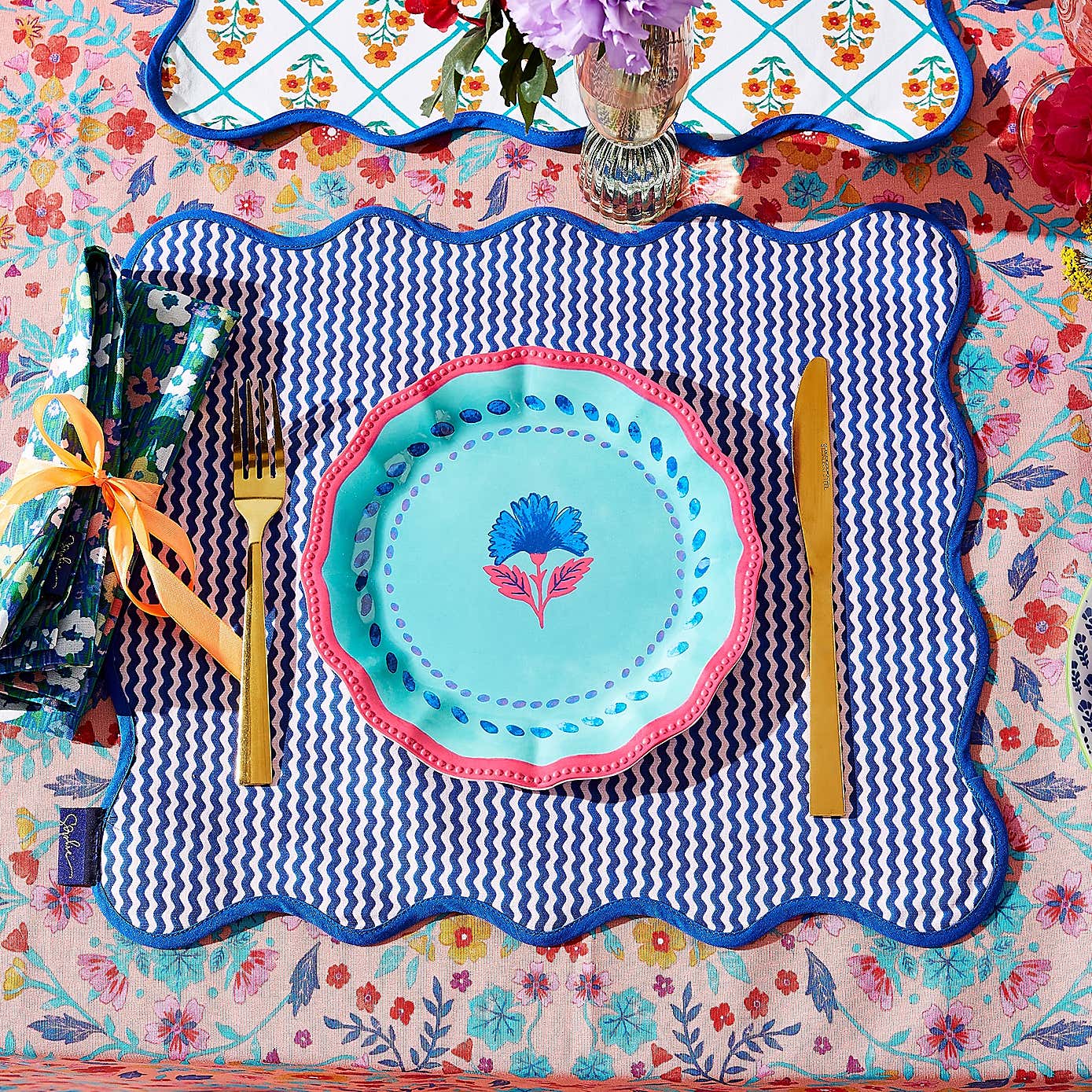Sophie Robinson Set of 2 Block Print Placemats