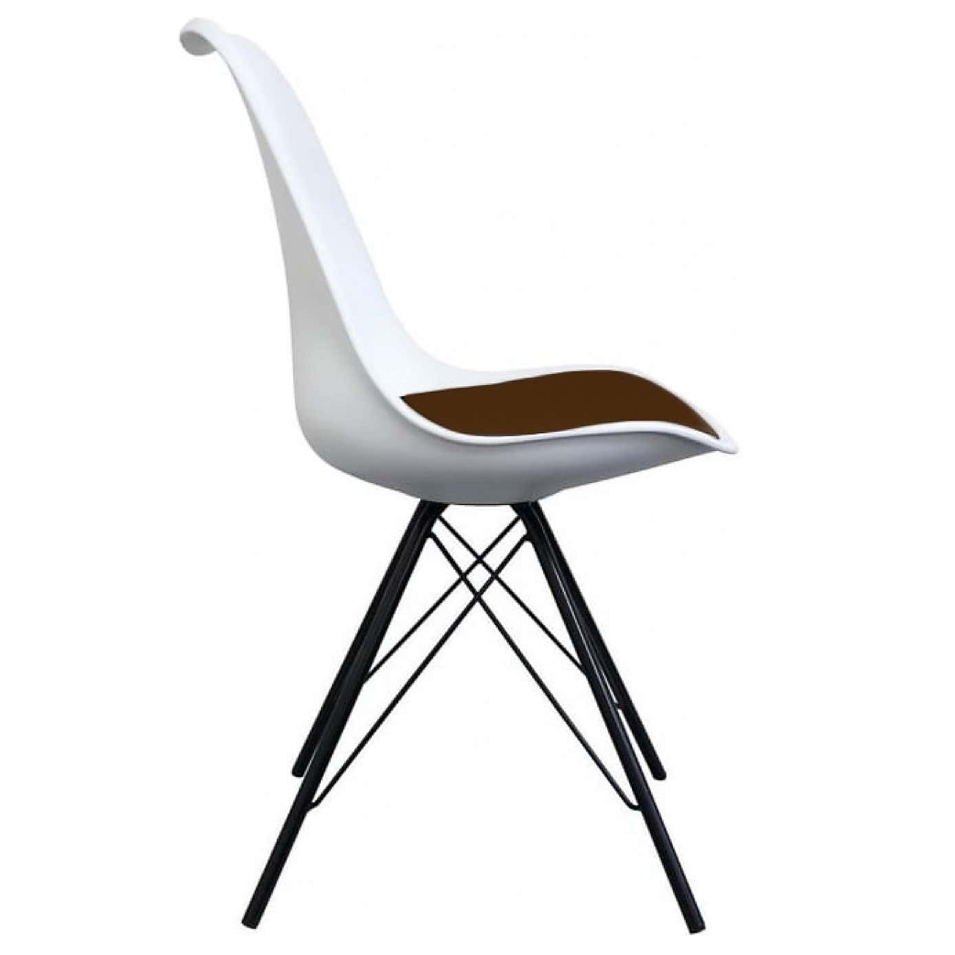 Fusion Living Soho White Plastic Dining Chair