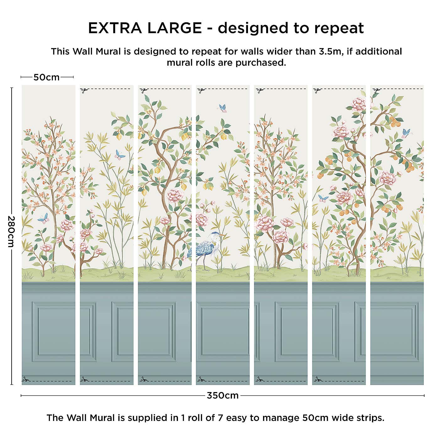 Chinoiserie Panelling Wall Mural