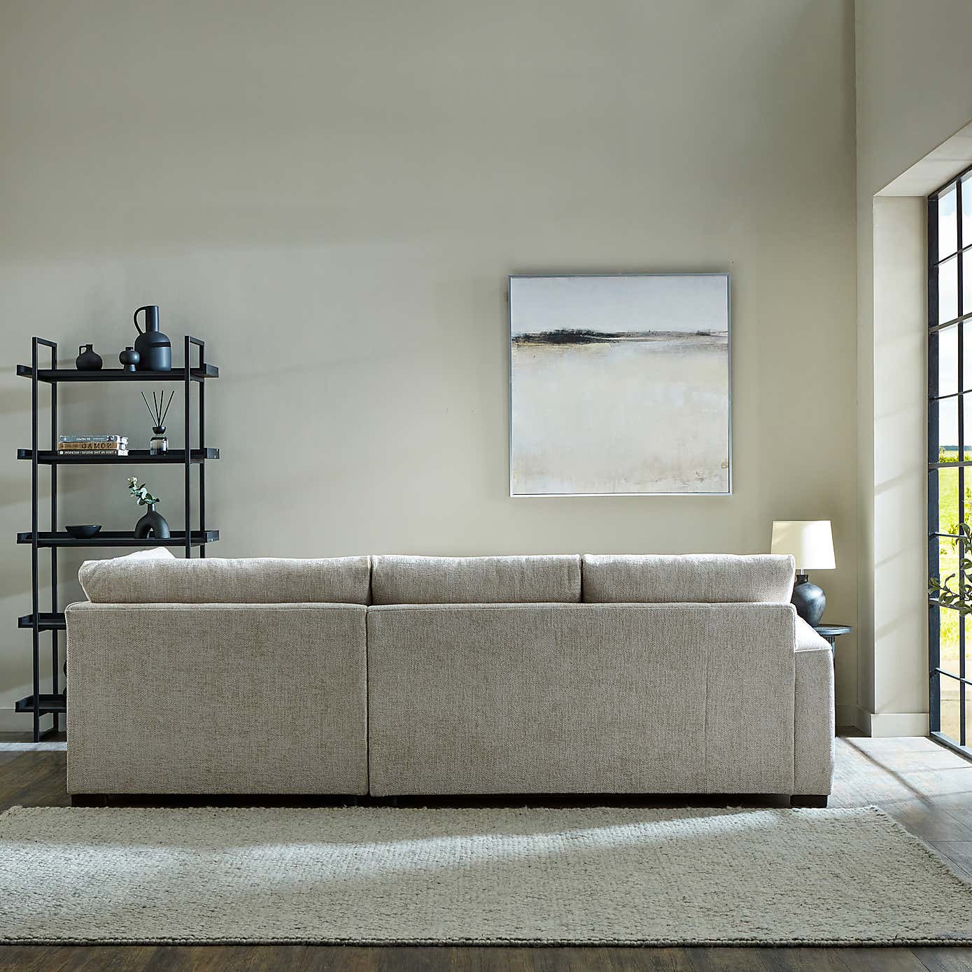 Carson Chunky Chenille Right Hand Corner Sofa