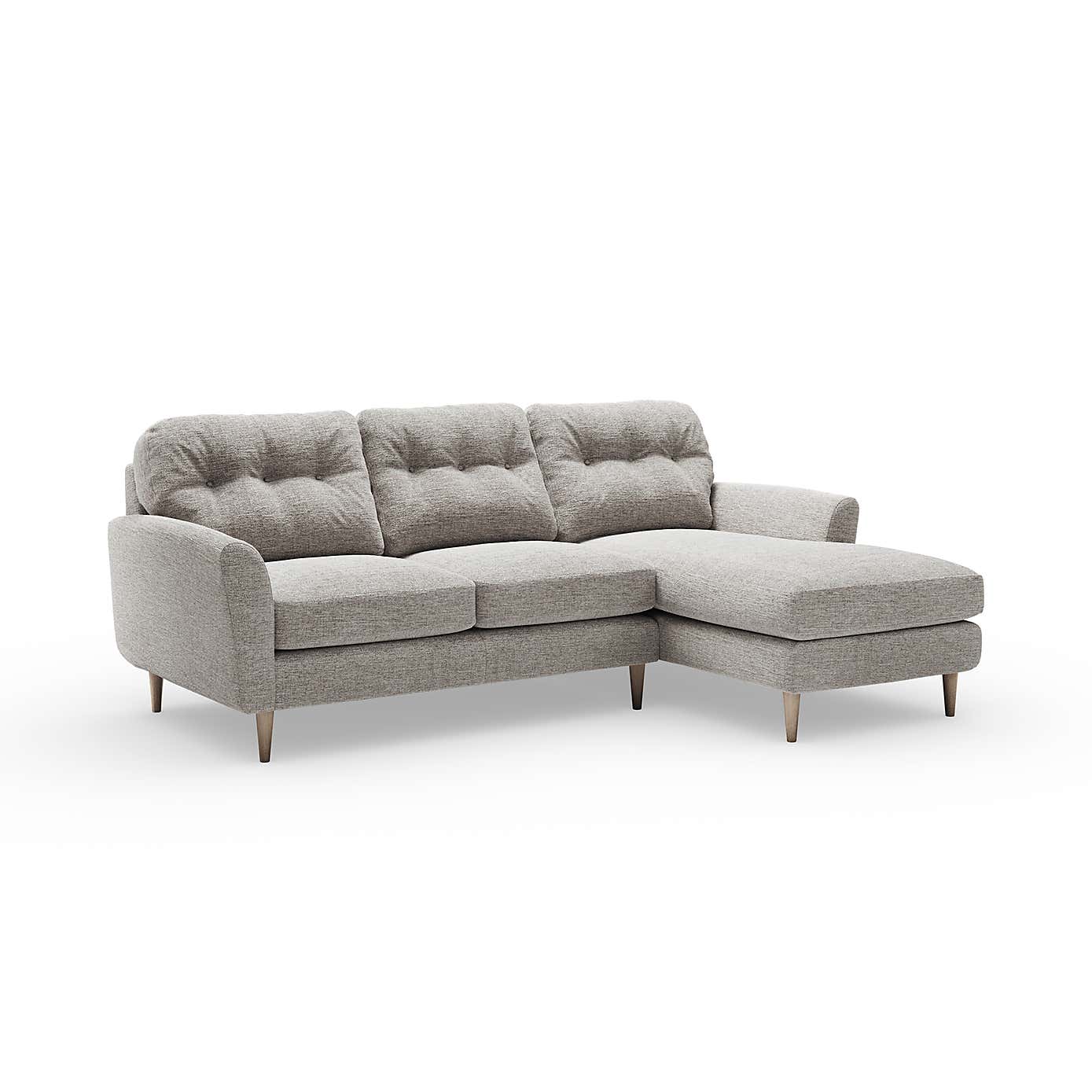 Sven Tonal Weave Large Corner Chaise Sofa