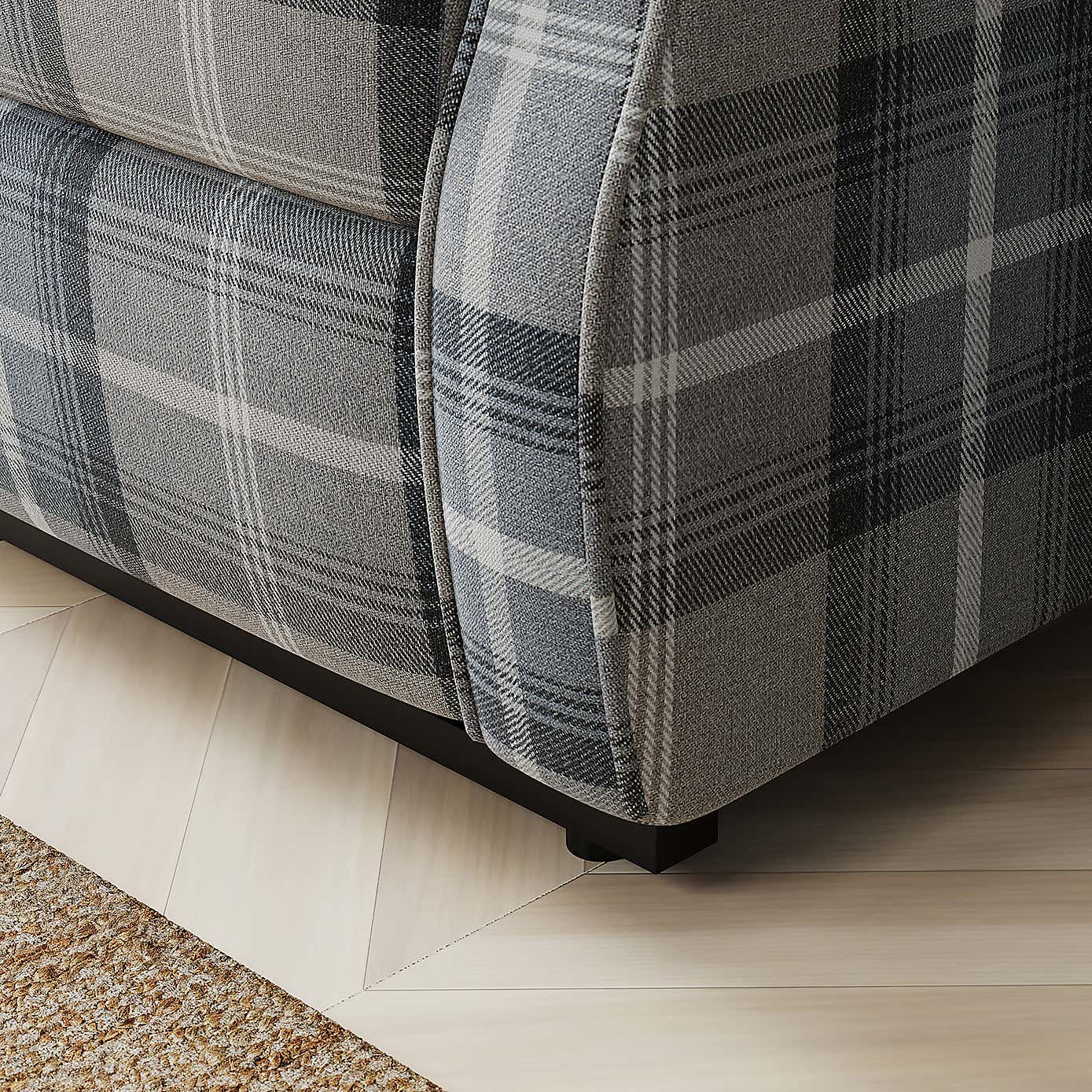 Edith 2 Seater Electric Recliner Check Print