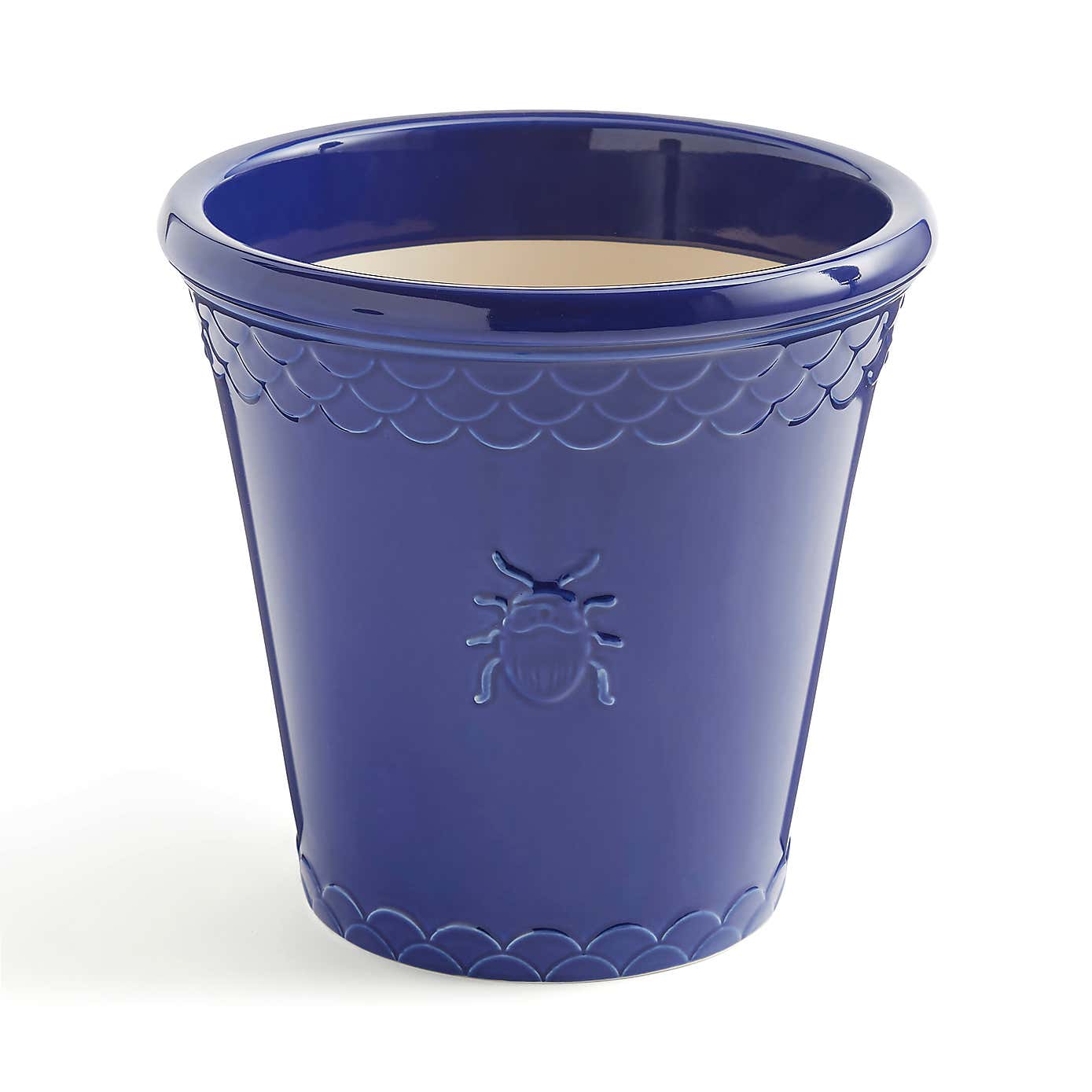 Sophie Robinson Large Cobalt Blue Stoneware Plant Pot