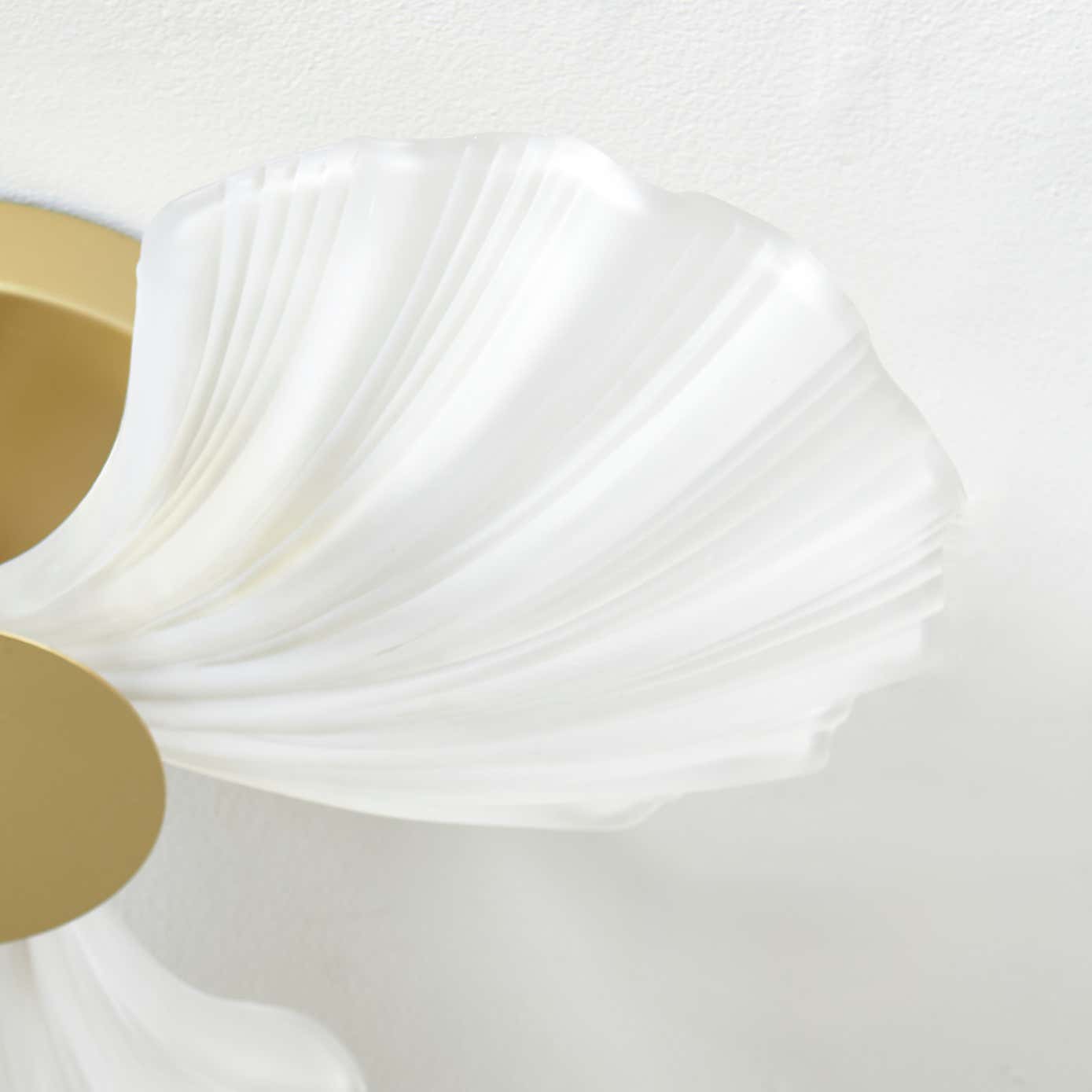 Shell Coastal Bathroom Flush Ceiling Light