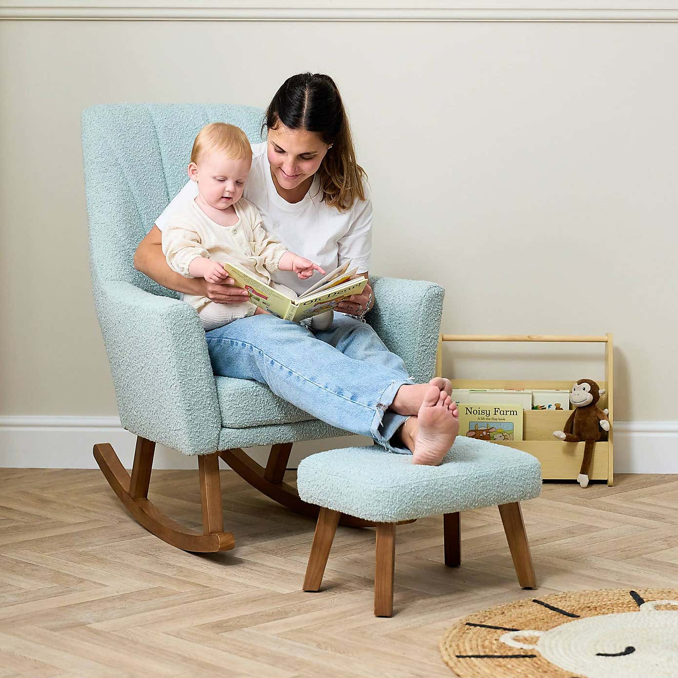 Tutti Bambini Jonah Luxe Rocking Chair and Foot Stool