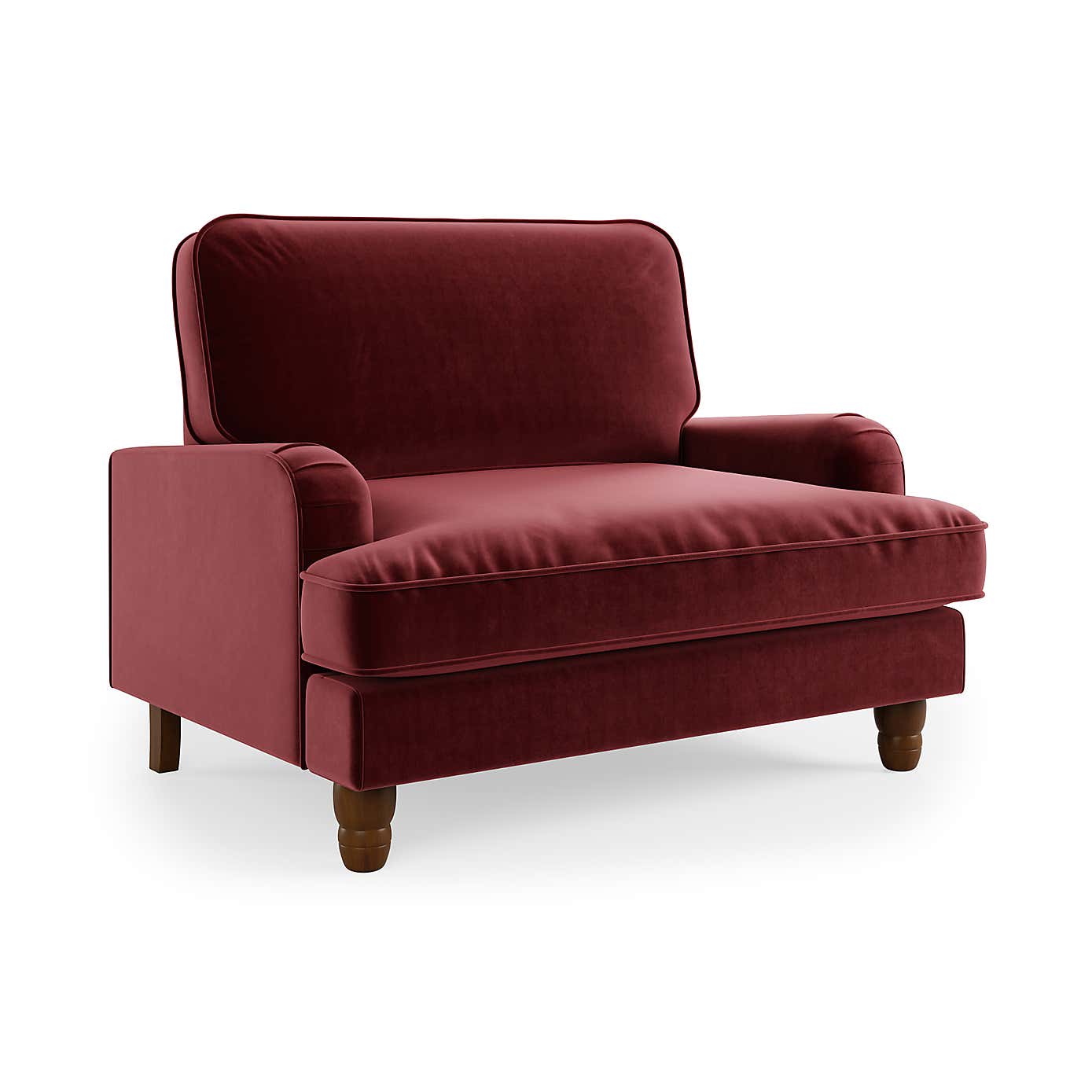 Beatrice Snuggle Sofa, Velvet