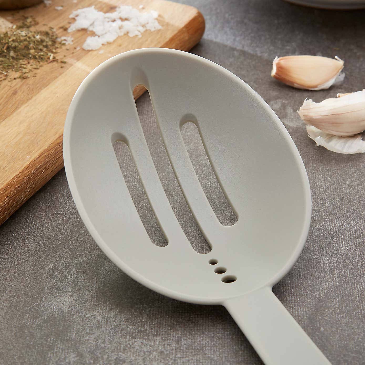 Handy Kitchen Slotted Spoon with Herb Stripper