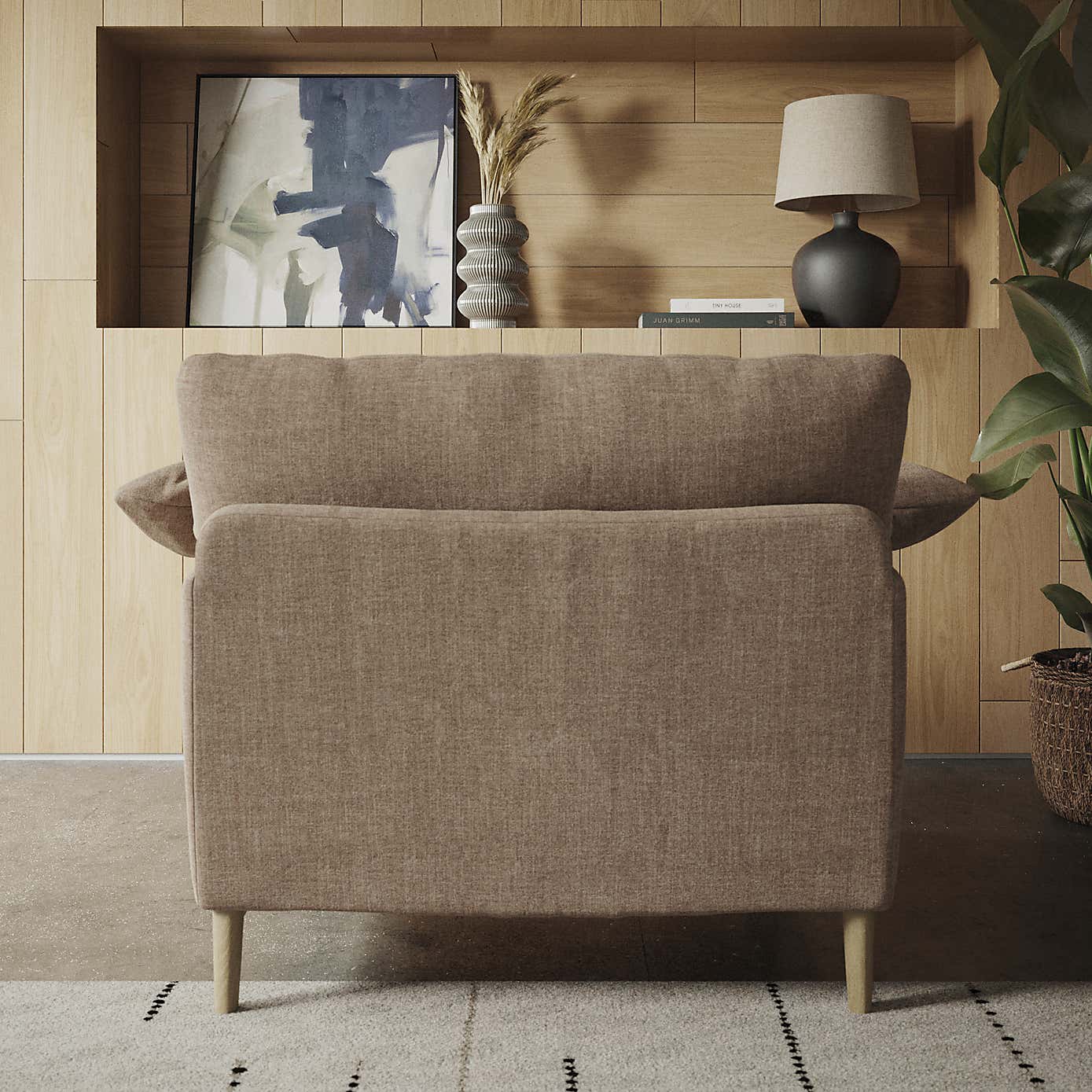 Hector Tonal Plush Chenille Snuggle Chair