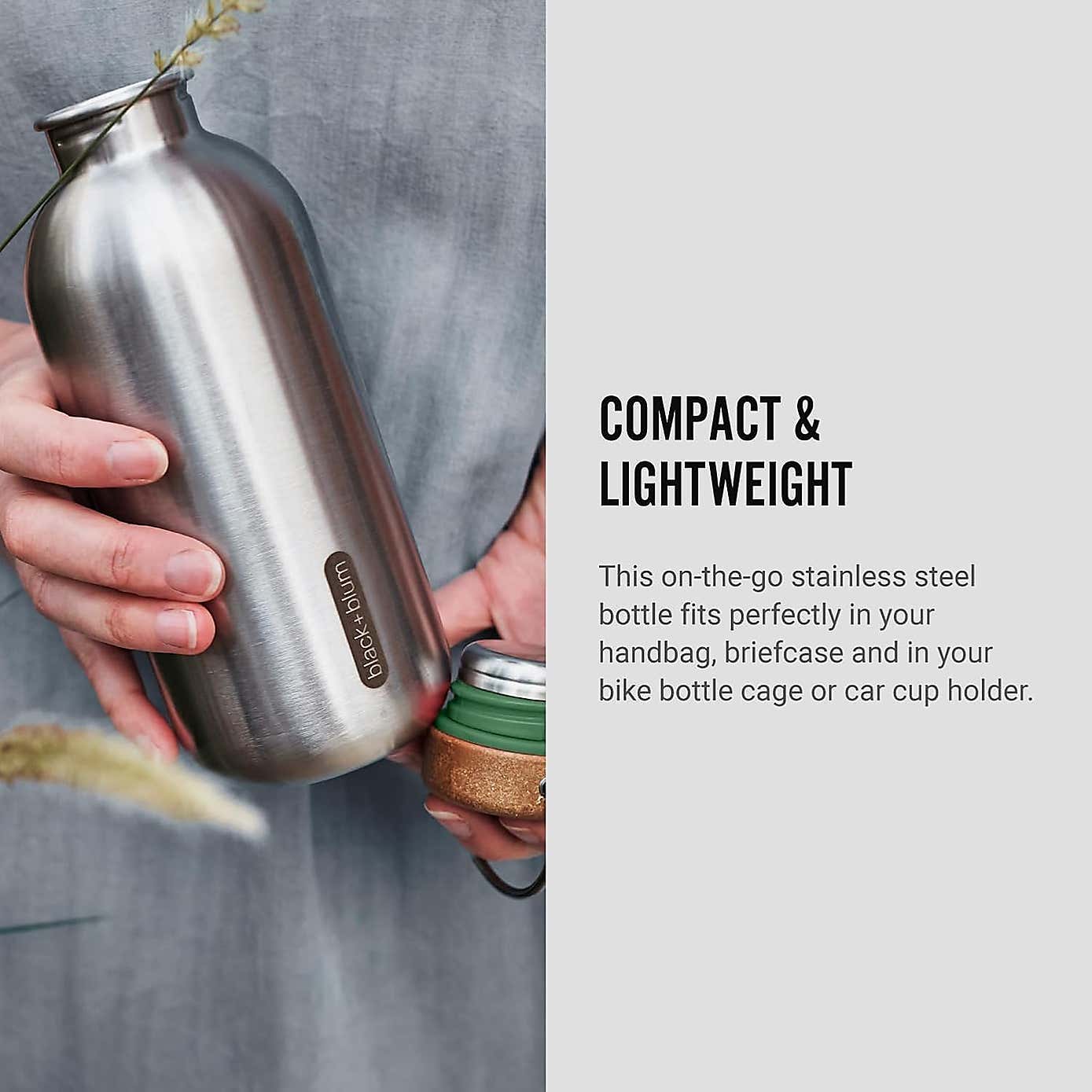 Black and Blum Steel Water Bottle