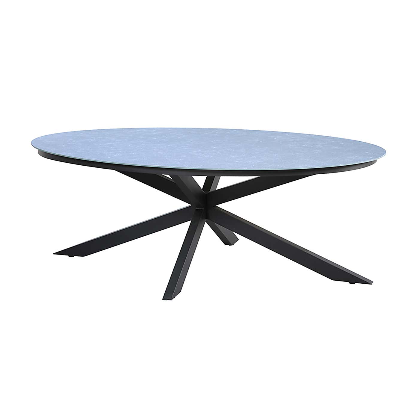 A.Mir Aspen Ceramic Top Outdoor Dining Table with 6 Rope Chairs