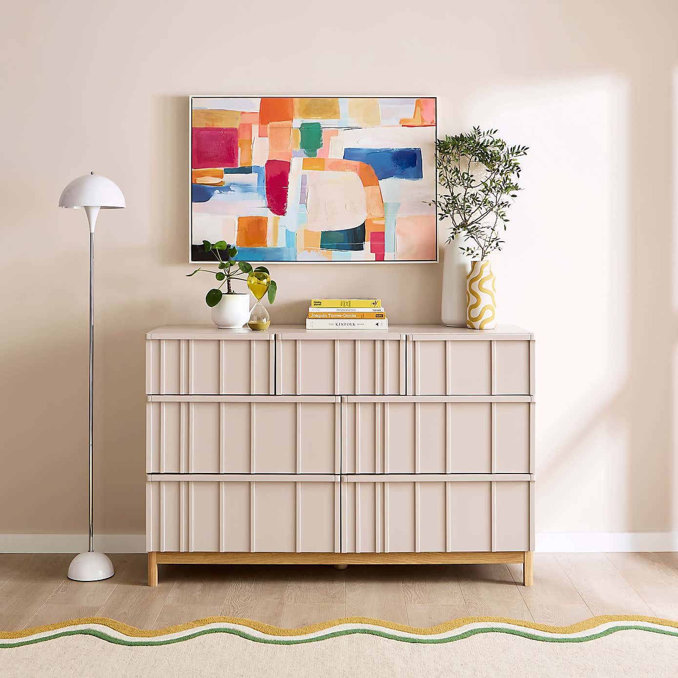 Elements Thompson Wide 7 Drawer Chest, Mushroom