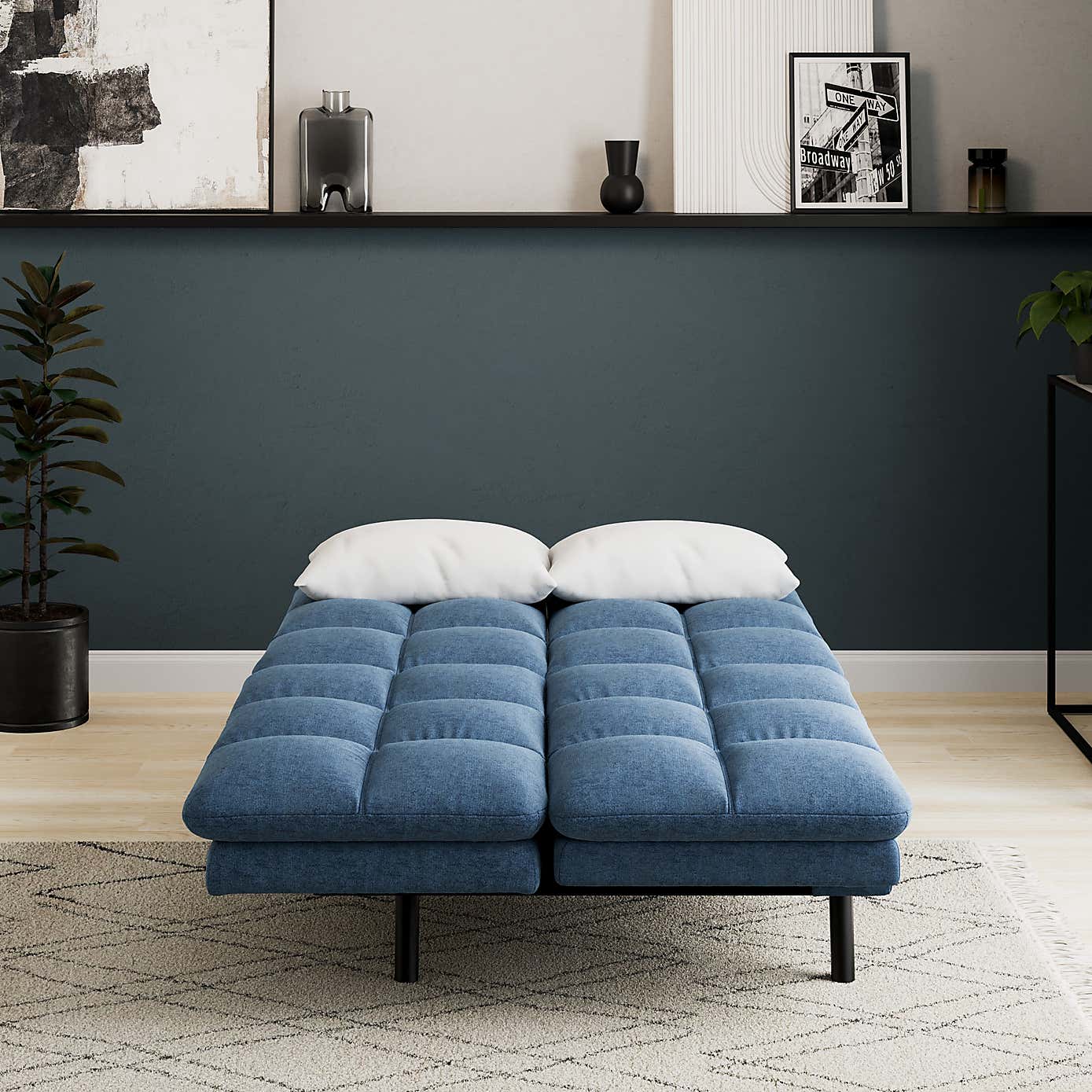 Luis Soft Chenille Clic Clac Double Sofa Bed