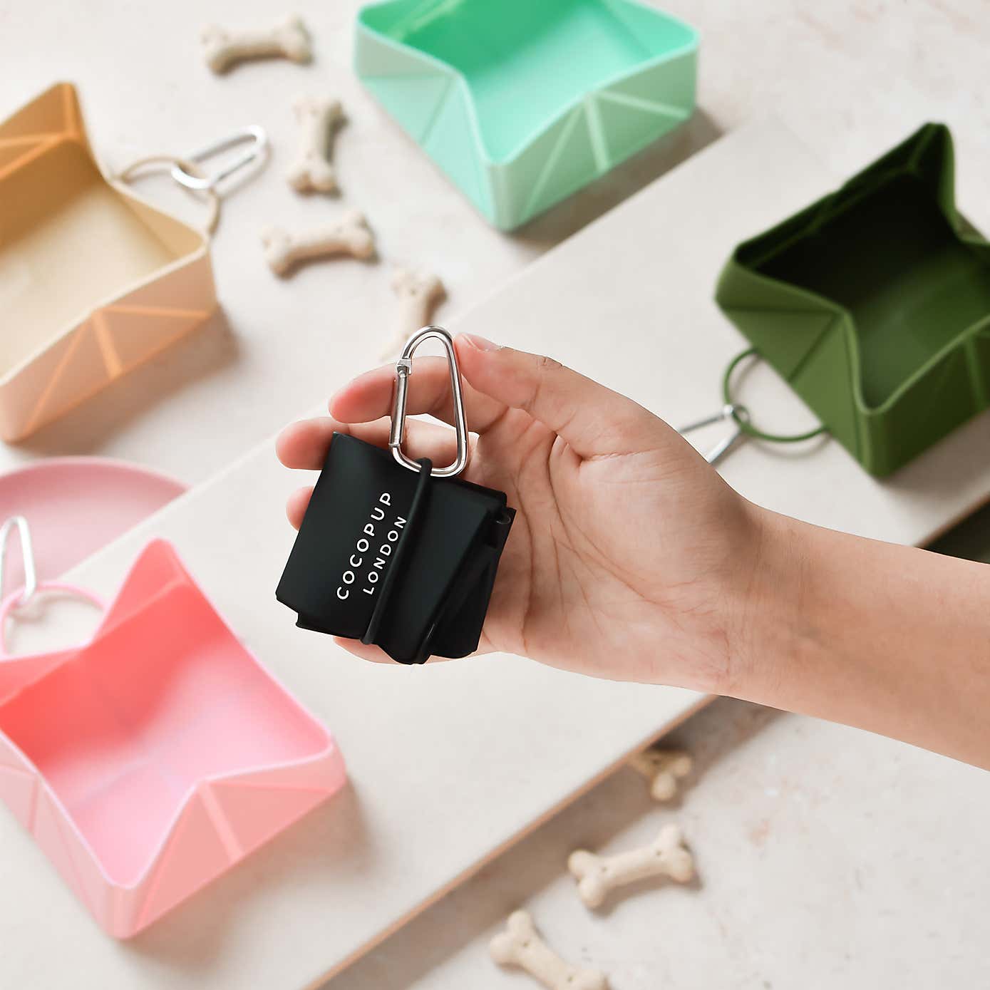 Cocopup Poop Bag Holder, Bowl and Treat Pouch Bundle