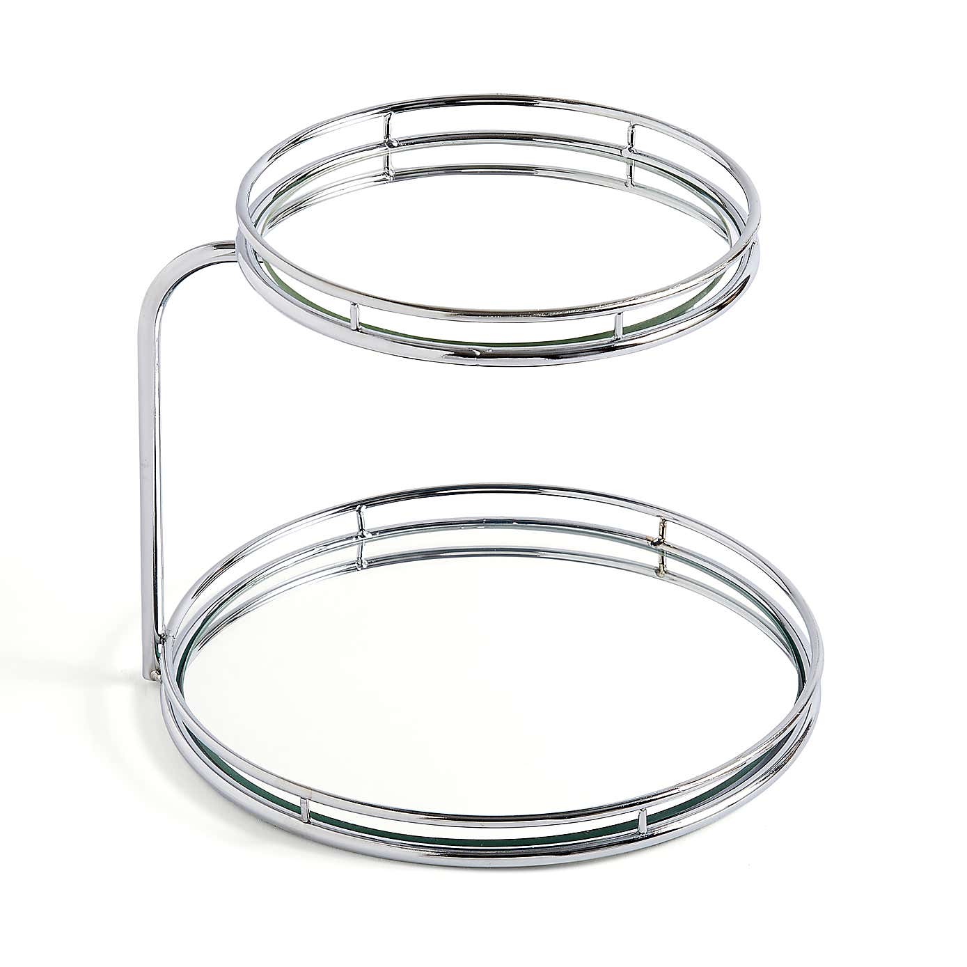 2 Tier Modern Luxe Mirrored Storage Tray