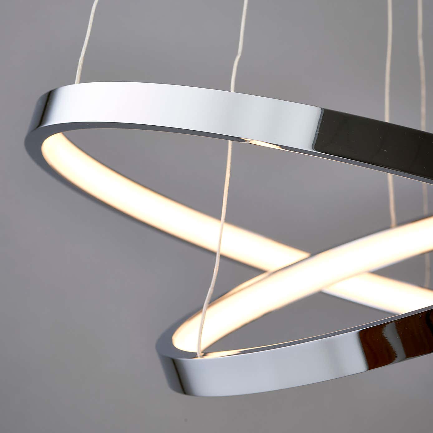 Vogue Kline 2 Light Integrated LED Hoops Ceiling Fitting