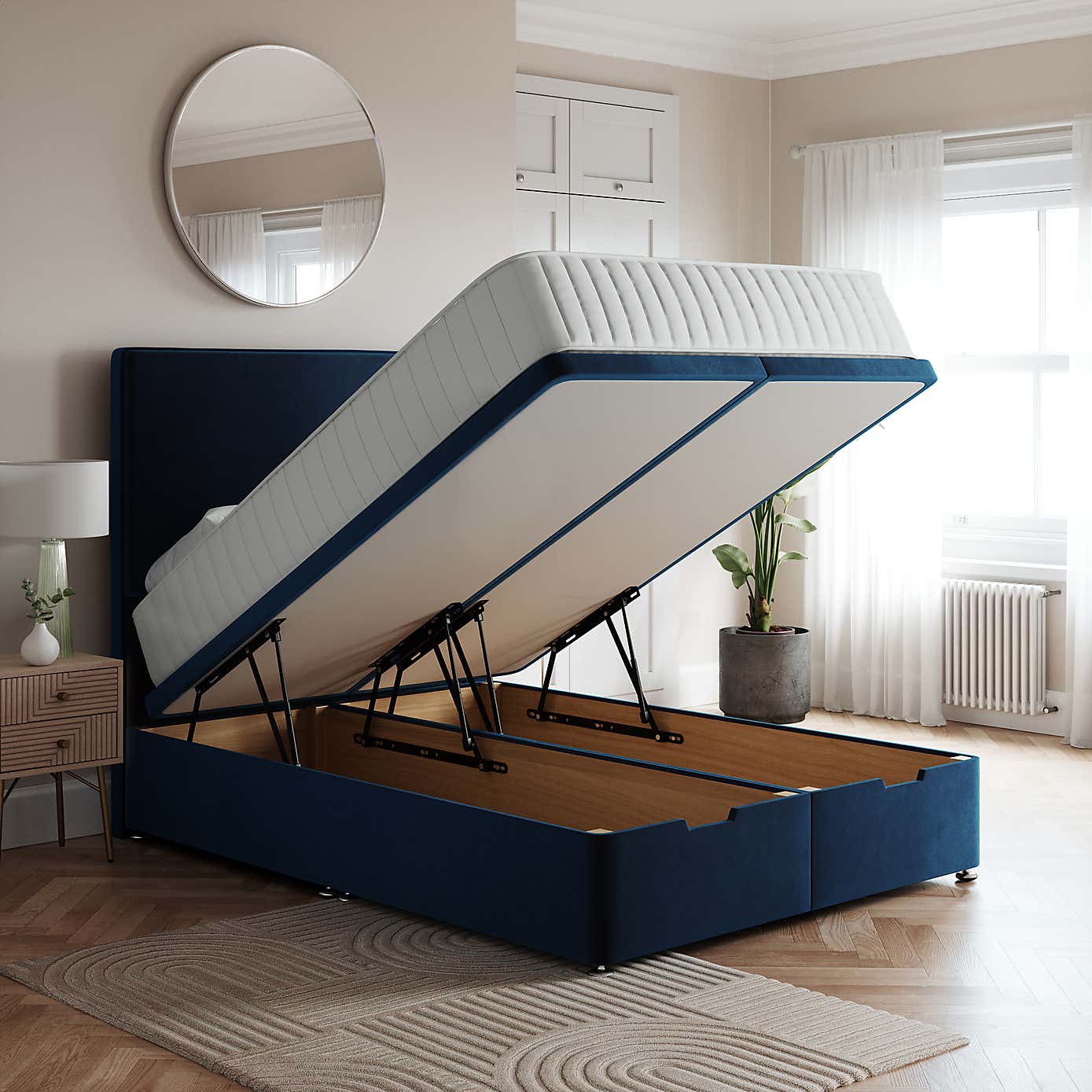 End Velvet Ottoman Base