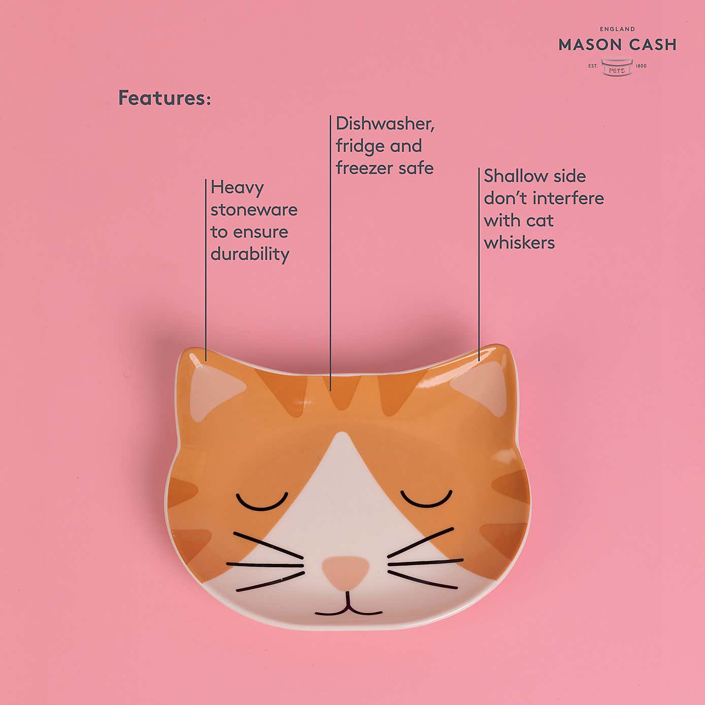 Mason Cash Smokey the Cat Saucer