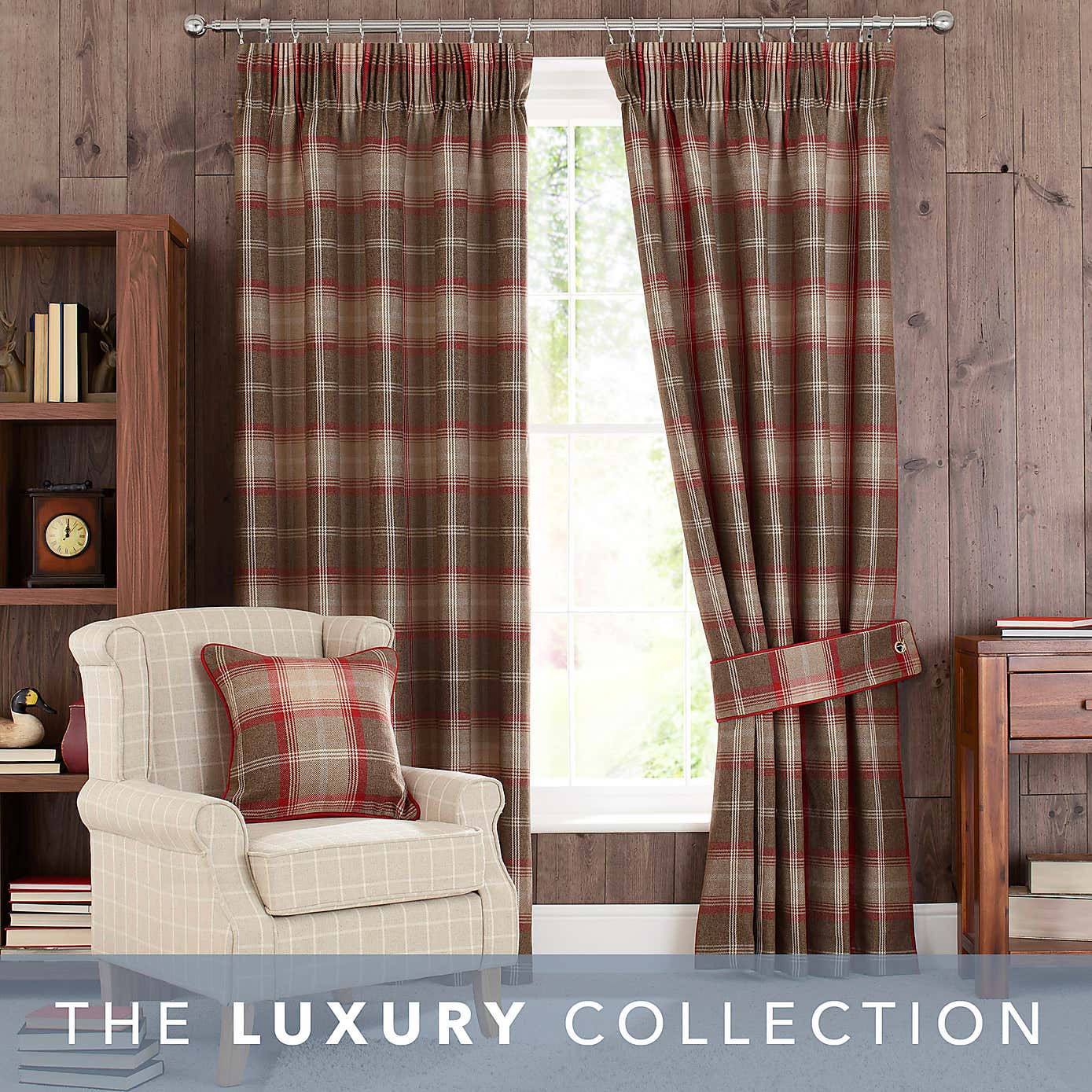 Highland Check Pencil Pleat Curtains