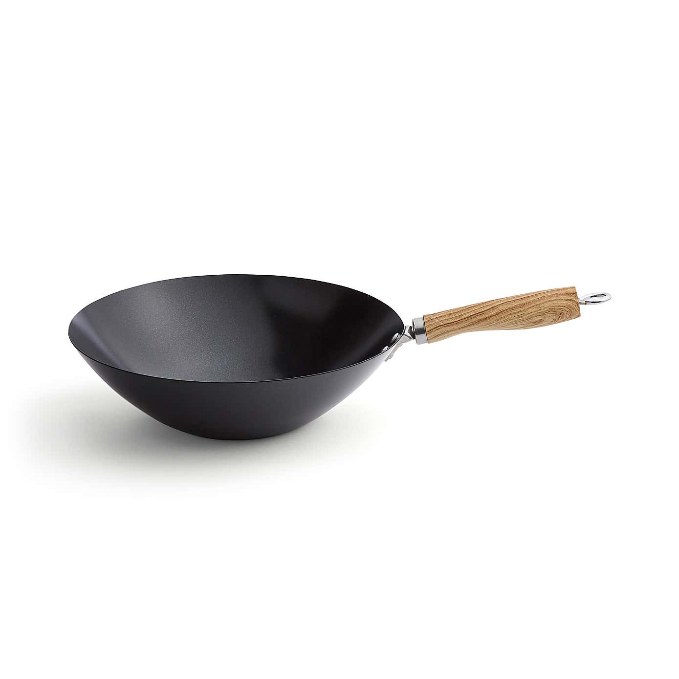 Carbon Steel Flat Base Wok, 30cm