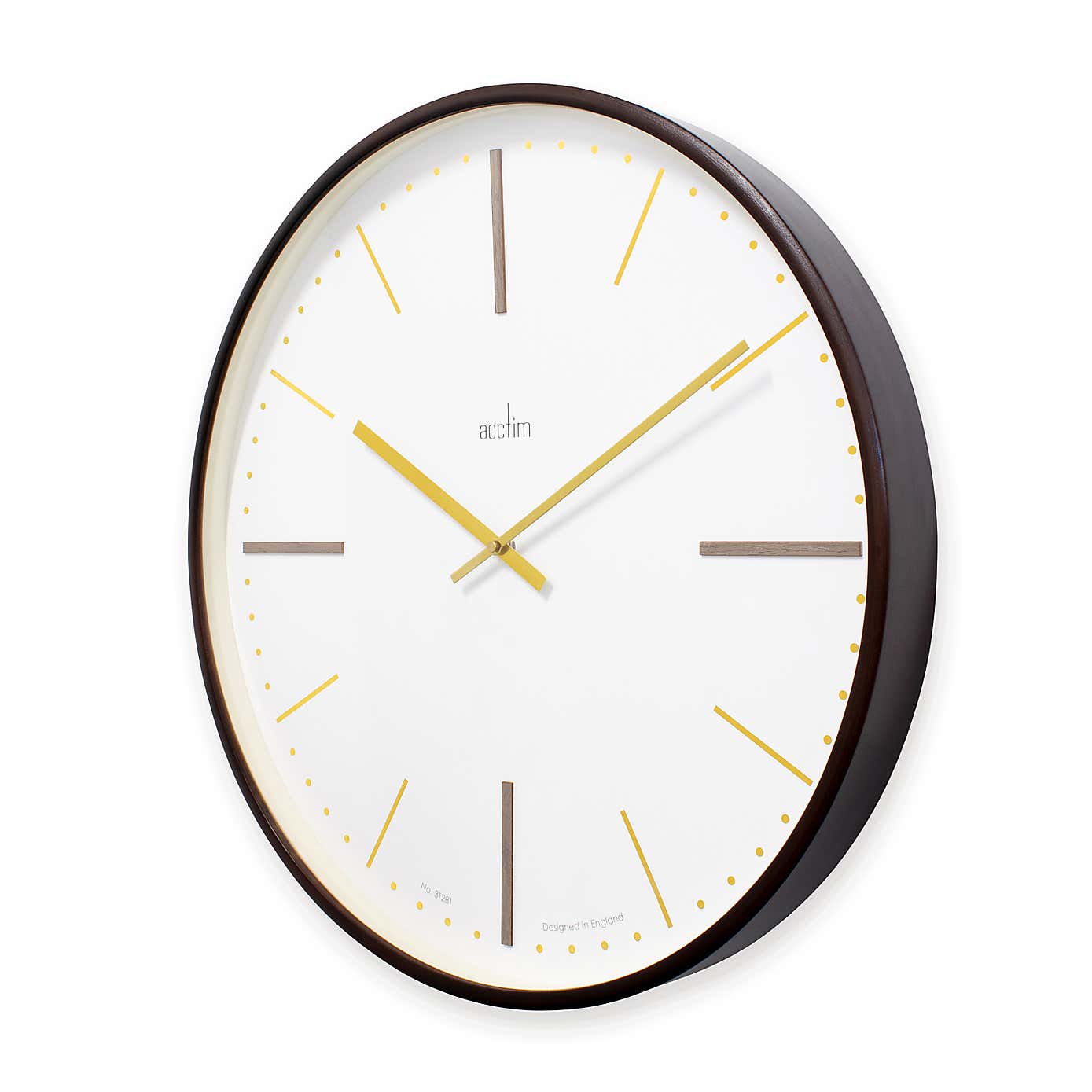 Acctim Knoll Dark Wood Wall Clock