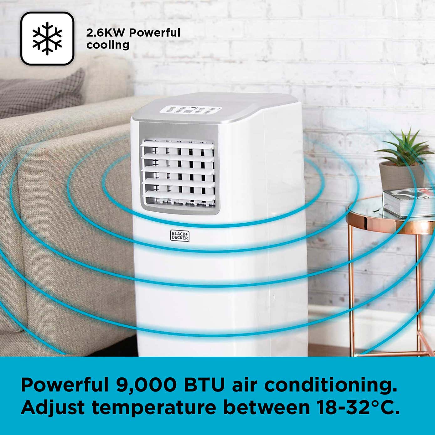 Portable 3 in 1 Air Conditioner and Timer