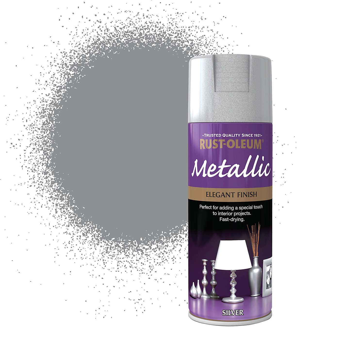 Rust-Oleum Silver Elegant Metallic Spray Paint 400ml