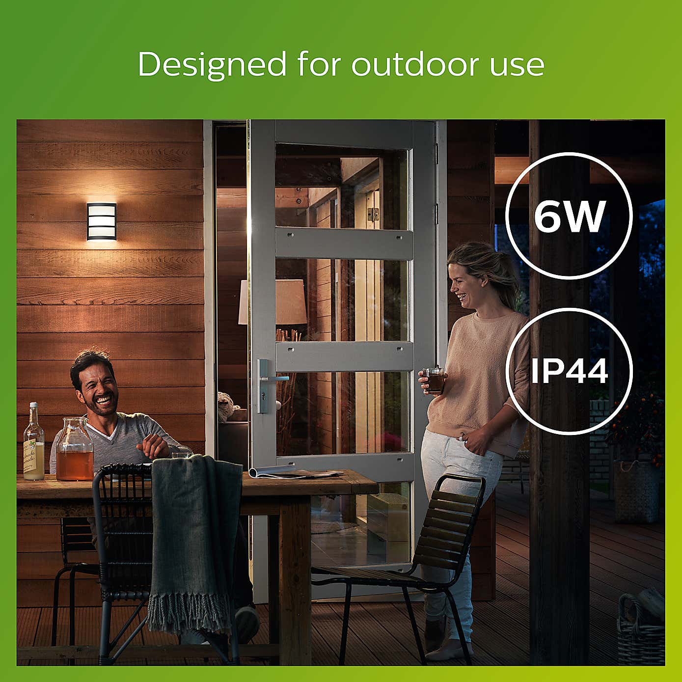 Philips Python Integrated LED Outdoor Wall Light, Warm White
