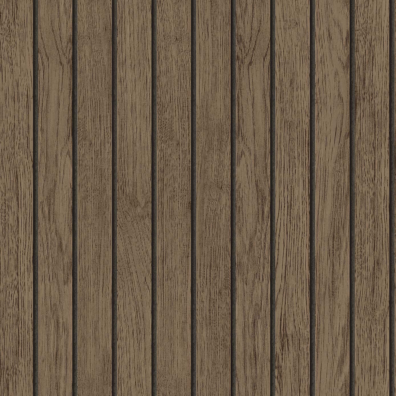 Wooden Slat Panel Wallpaper