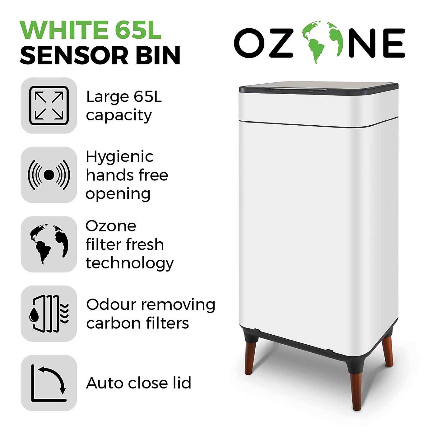 Tower 65L Ozone Sensor Bin