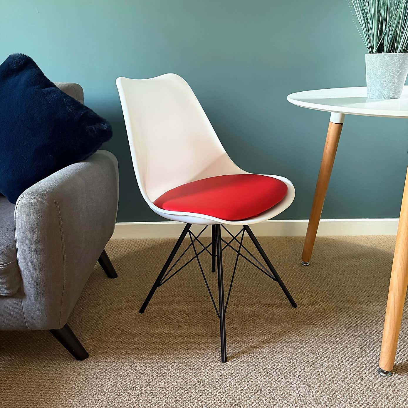 Fusion Living Soho White Plastic Dining Chair