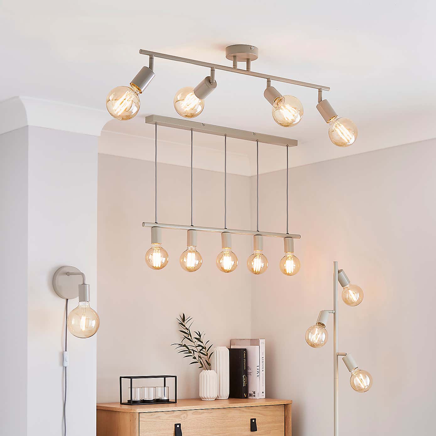 Grey Koppla Plug-in Wall Light