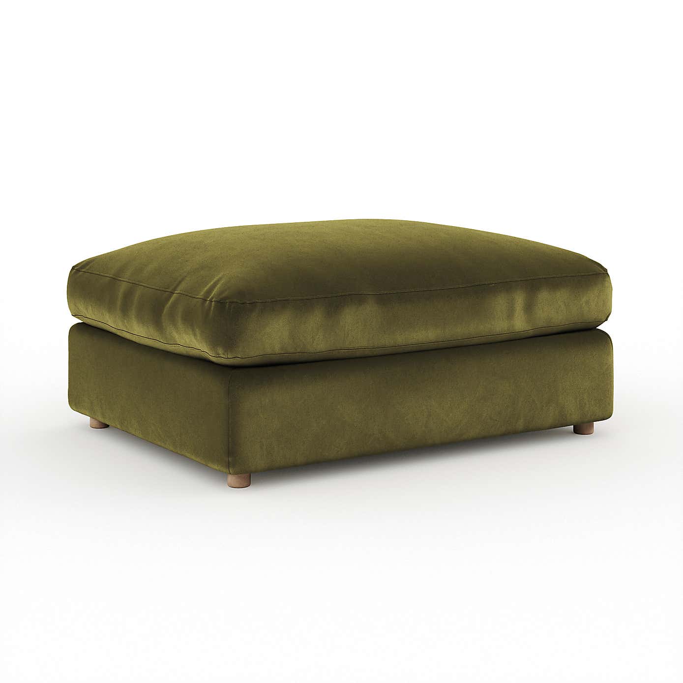 Full Circle Austin Luxury Velvet Modular Footstool