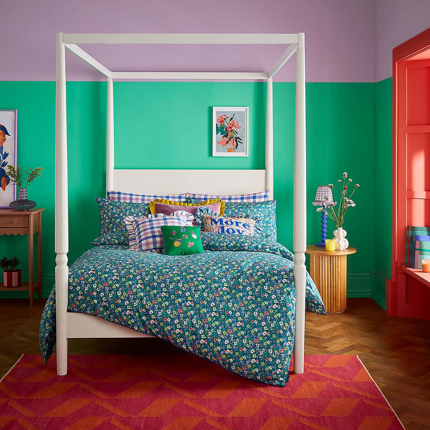 Sophie Robinson Petal Meadow 100% Cotton Duvet Cover & Pillowcase Set