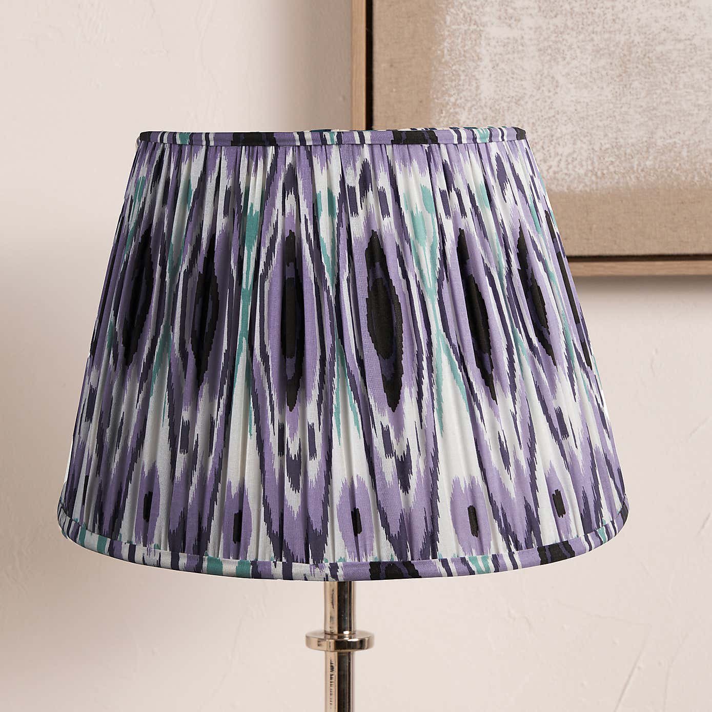 Izara Ikat Patterned Gathered Tapered Shade