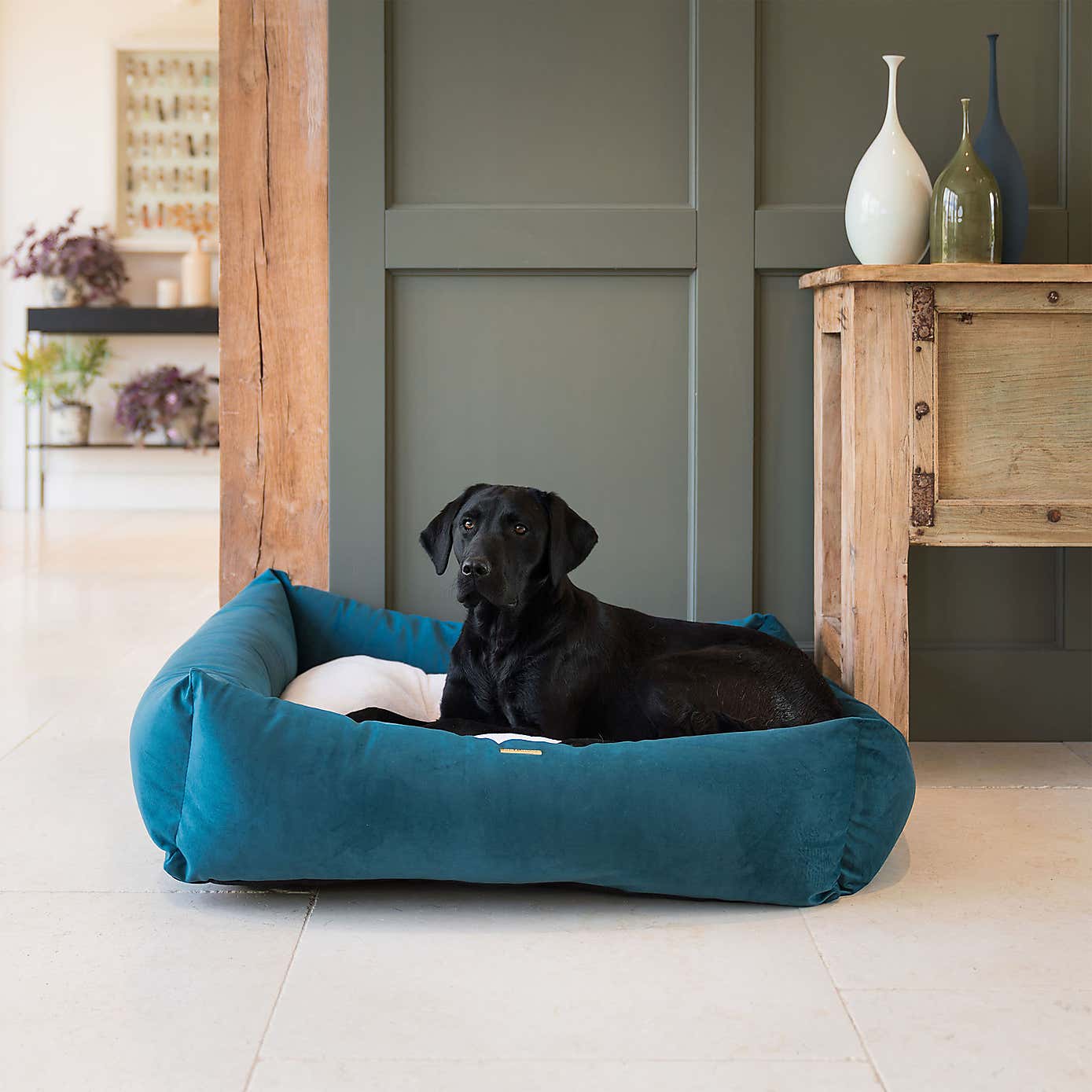 Lords and Labradors Velvet Box Dog Bed