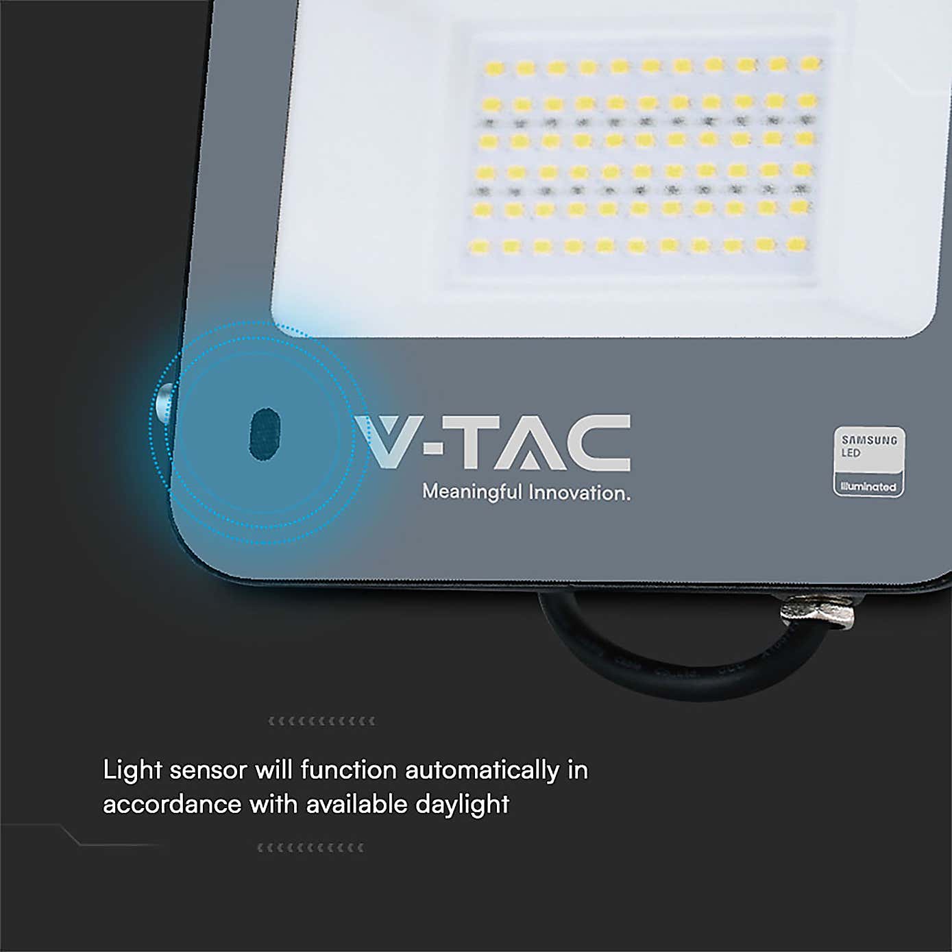 V-TAC 50W LED Floodlight Outdoor Sensor Wall Light