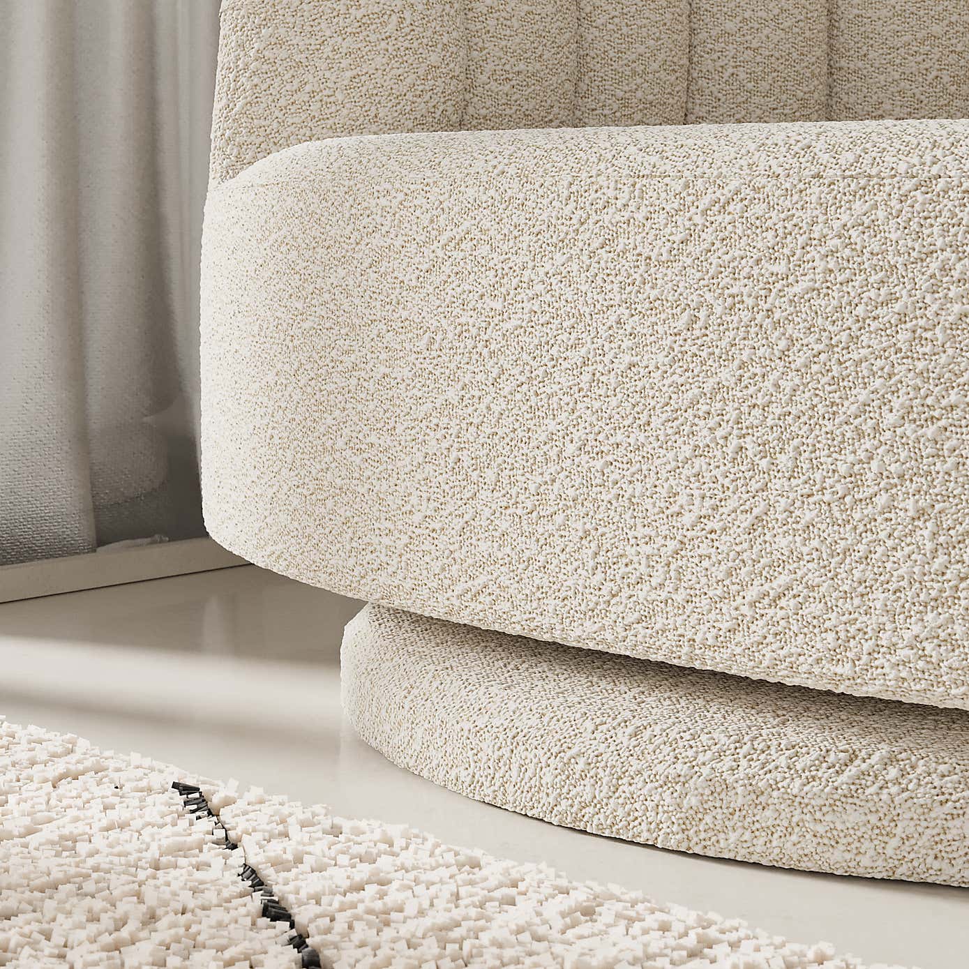 Elena Scalloped Swivel Chair