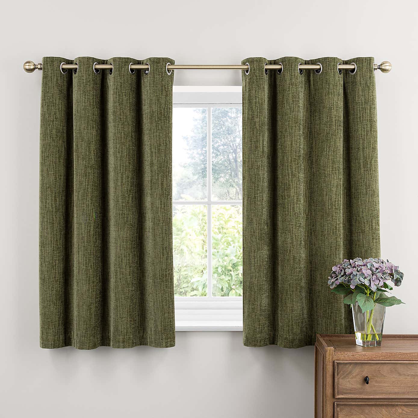 Chenille Ultra Blackout Eyelet Curtains