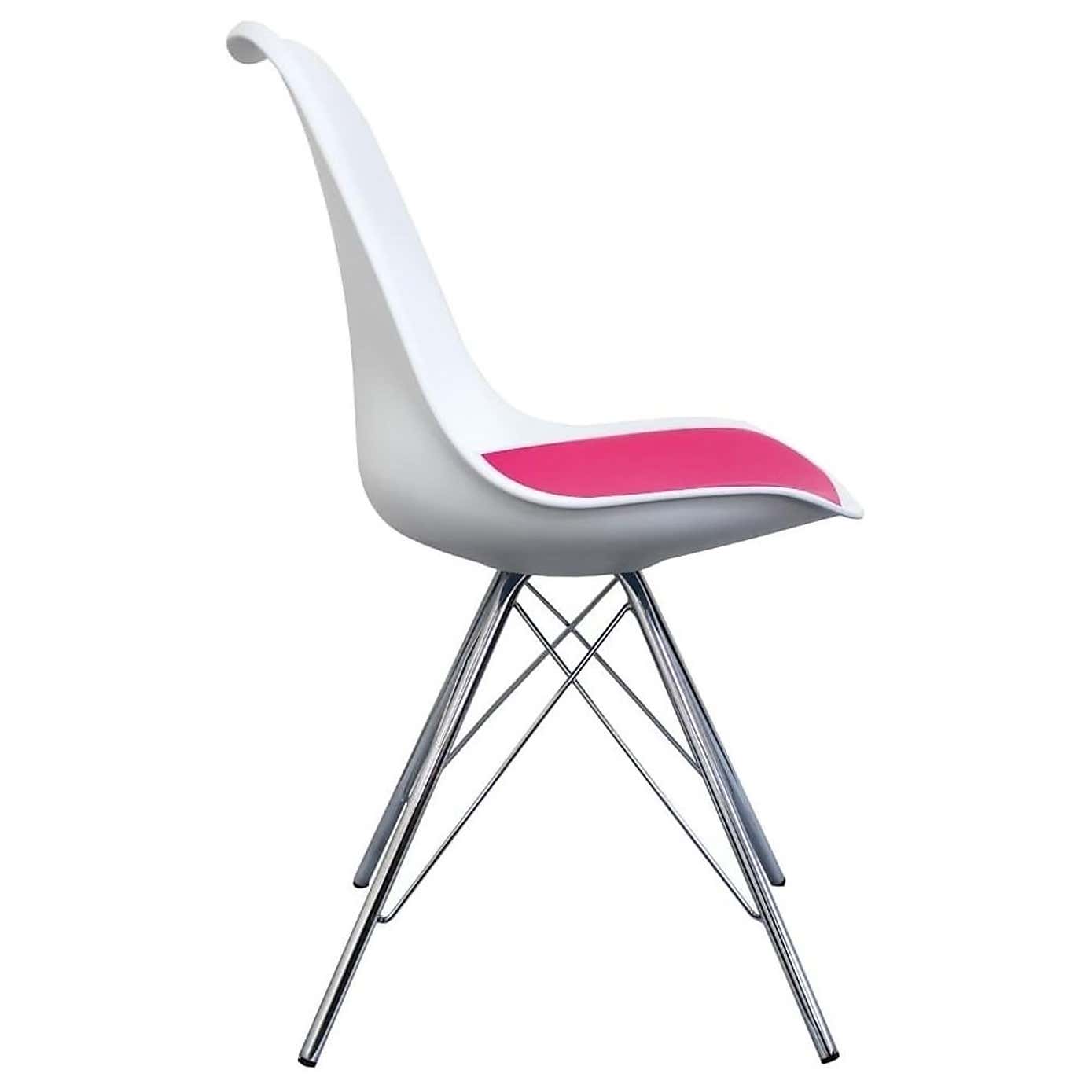 Fusion Living Soho White Plastic Dining Chair