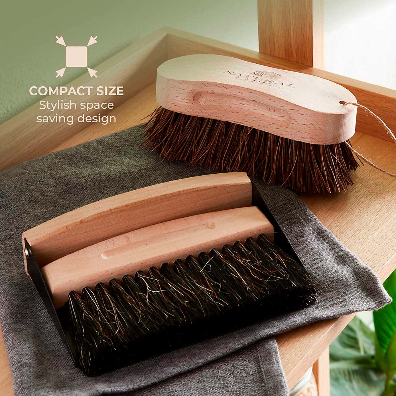 Natural Life Set of 2 Floor Cleaning Brushes