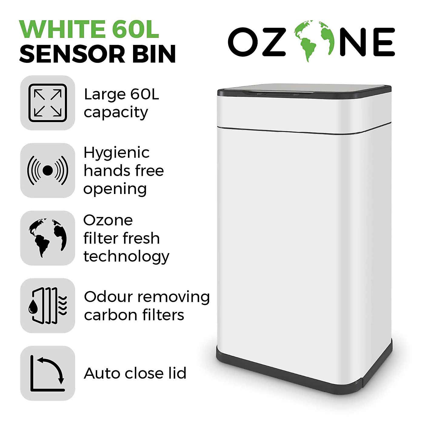 Tower 60L Ozone Sensor Bin