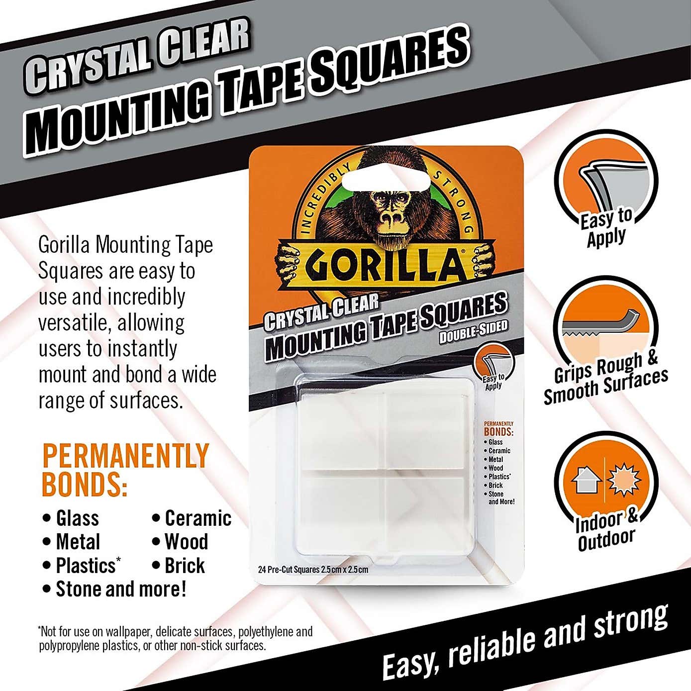 Gorilla Mounting Tape Squares