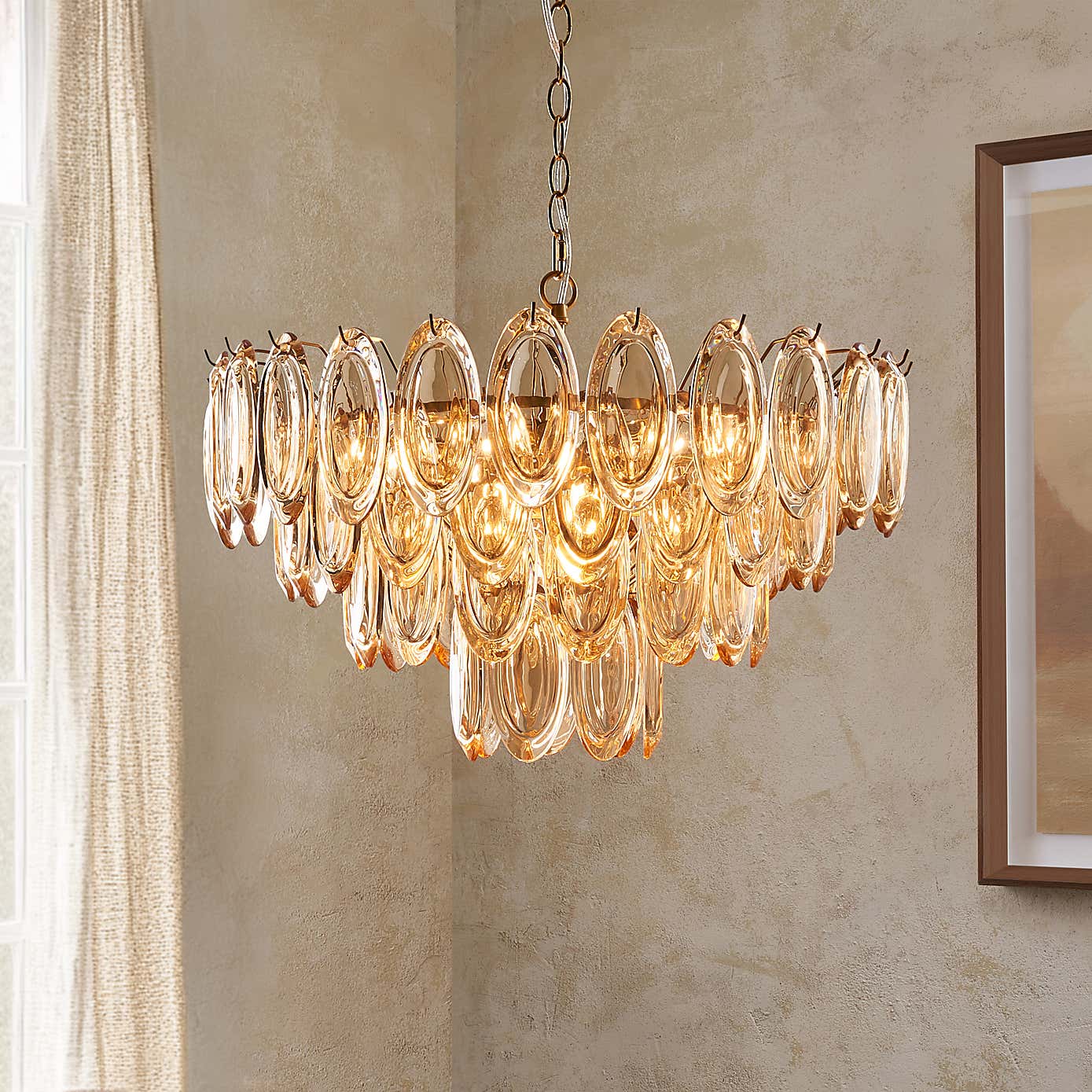 Dusk 9 Light Adjustable Chandelier